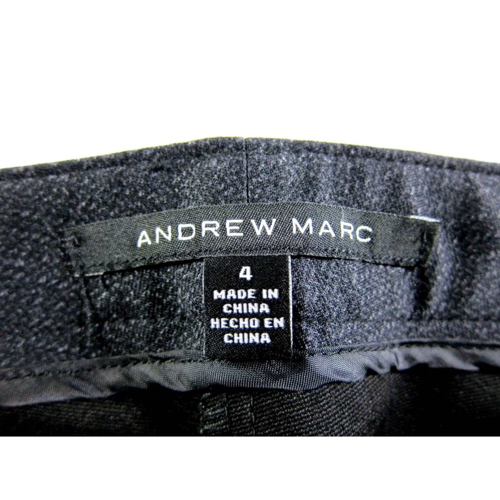 Andrew Marc NWT Andrew Marc Charcoal Black Stretch Slim Chino Work Pant Women 4 Size 27" / US 4 / IT 40 - 5 Thumbnail