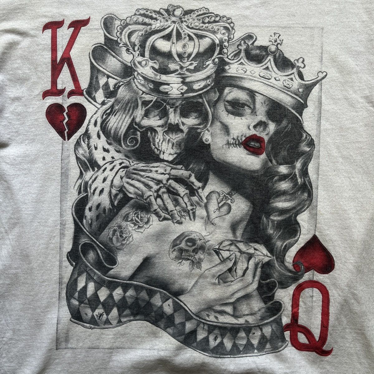 Fruit Of The Loom Vintage Y2K King Queen Skulls Fruit Of The Looms Size US L / EU 52-54 / 3 - 12 Thumbnail