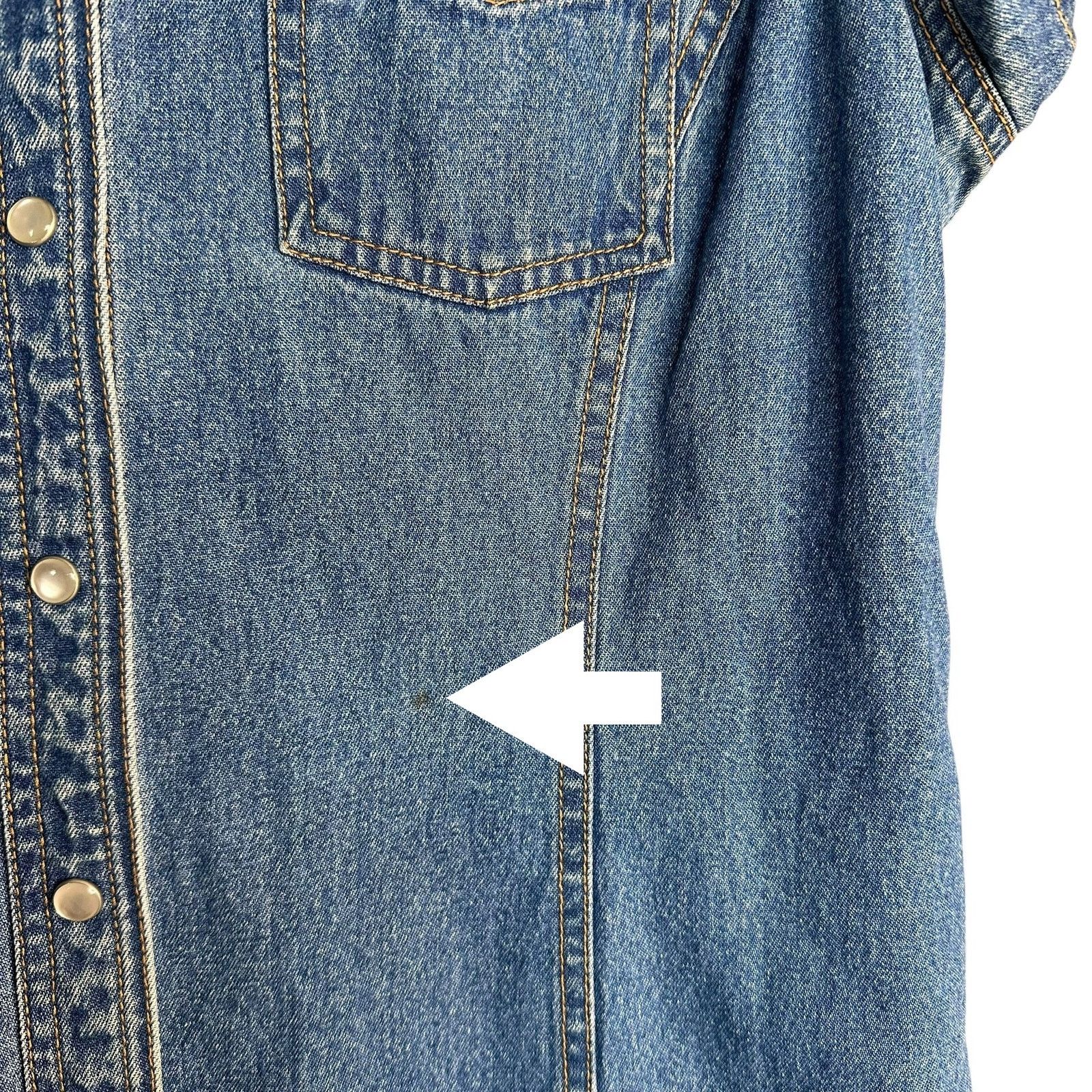 Tommy Hilfiger Tommy Hilfiger Y2K Denim Mini Dress Pearl Button Front 14 Size XL / US 12-14 / IT 48-50 - 14 Thumbnail