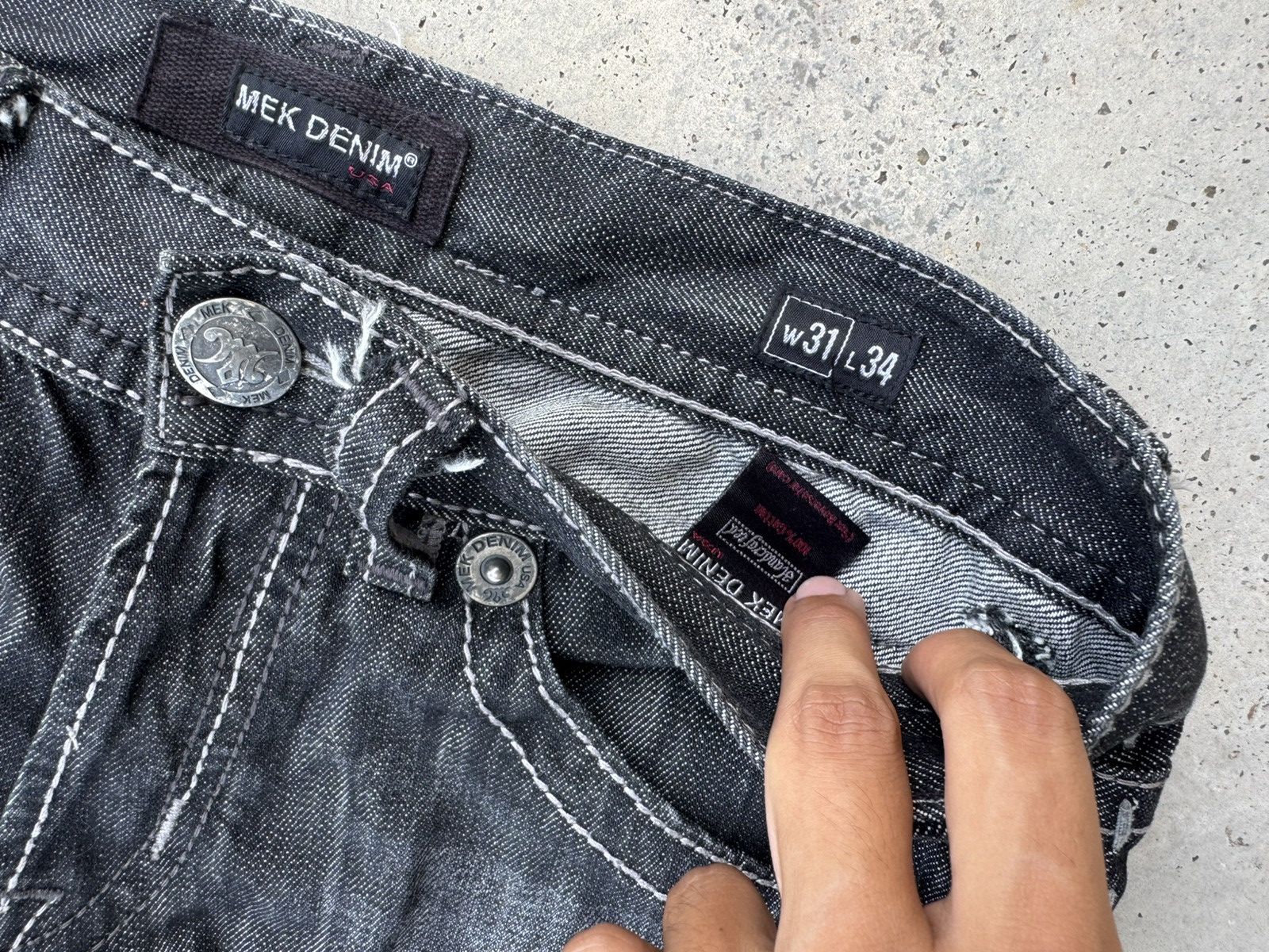 Mek Denim 2000s MEK Denim y2k Baggy Jeans jnco style Size US 32 / EU 48 - 9 Thumbnail