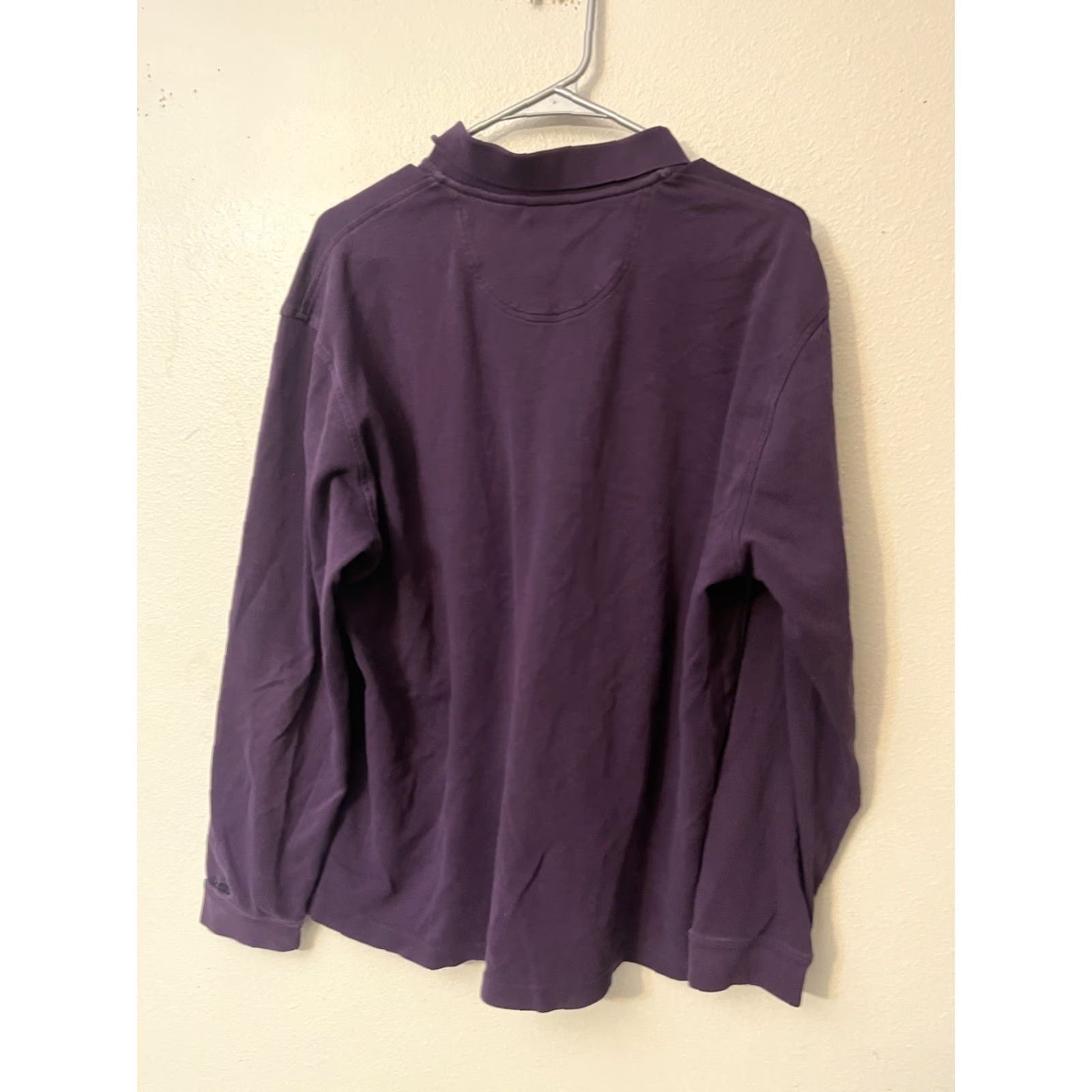 Izod IZOD GOLF Polo Shirt Mens Large Purple Vintage Long Sleeve Size US L / EU 52-54 / 3 - 2 Thumbnail
