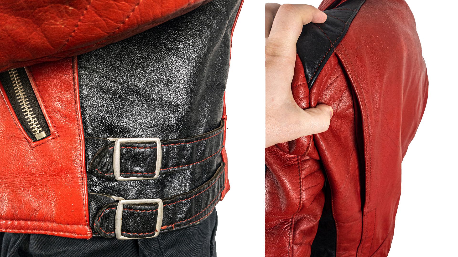 Vintage Vintage 70s Red Leather Motorcycle Biker Jacket Harro Size US L / EU 52-54 / 3 - 13 Thumbnail