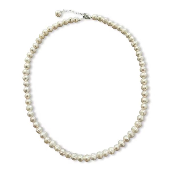 Silver Natural Freshwater Pearl Necklace Choker Grailed