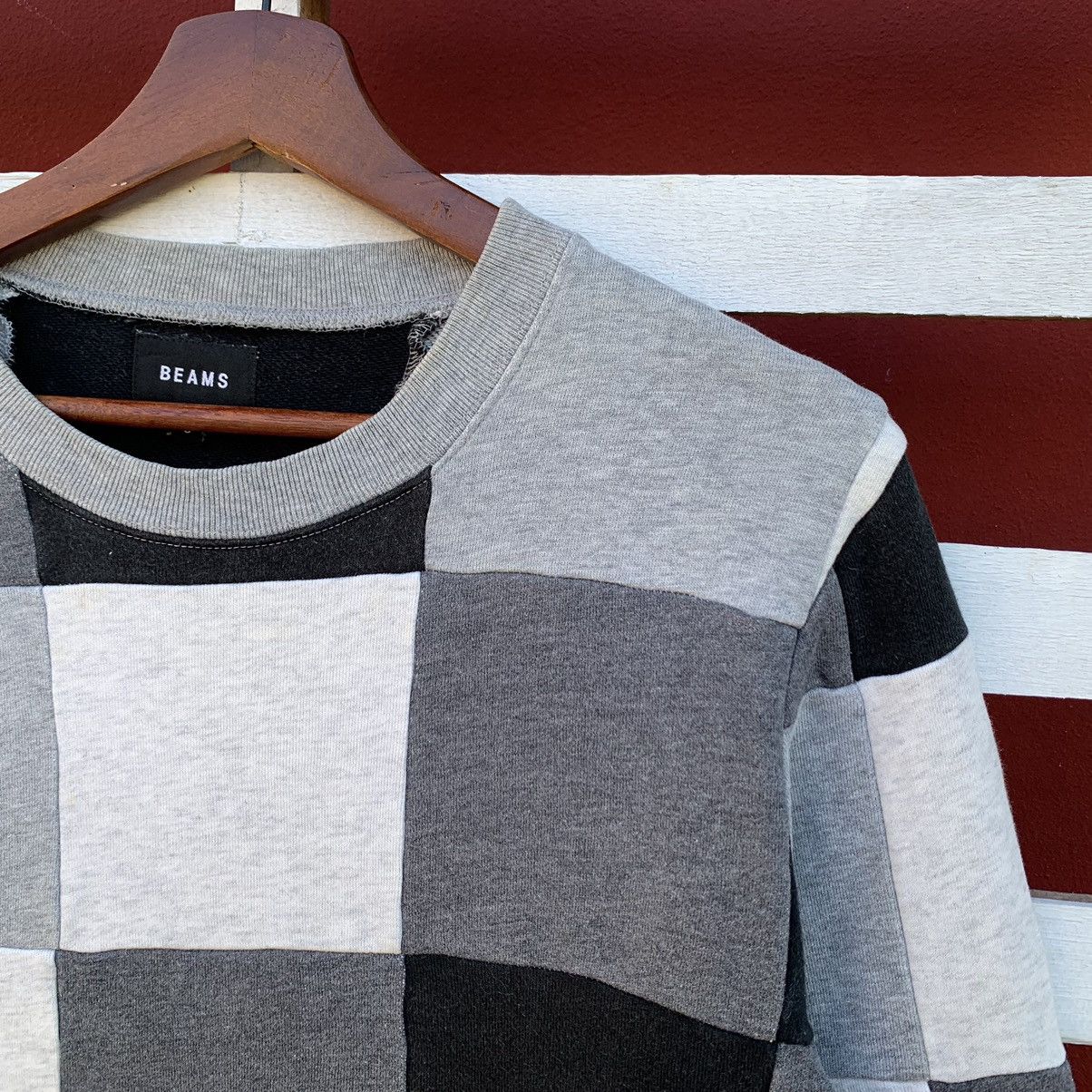 Beams Plus × Japanese Brand Beams Patchwork Sweatshirt Size US S / EU 44-46 / 1 - 5 Thumbnail