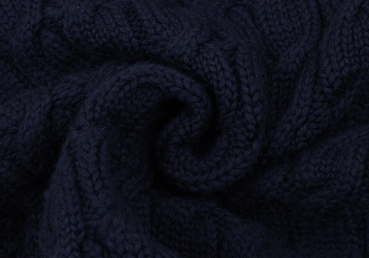 Comme des Garcons Homme Plus Wool Bias Cut Cable Knit Sweater in Navy, Size M Size US M / EU 48-50 / 2 - 11 Thumbnail