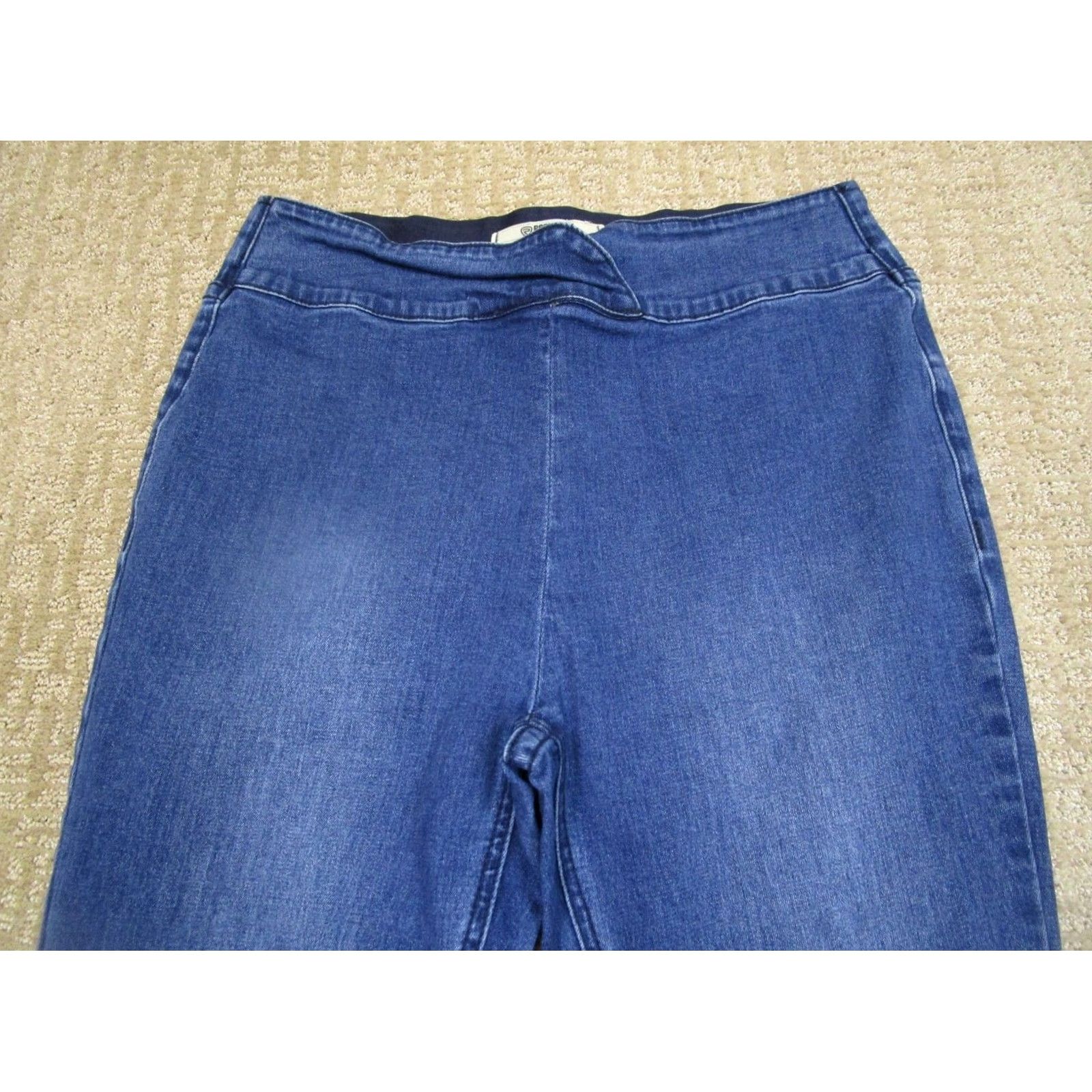 Vintage Rock And Roll Cowgirl Jeans Women 31x34 Dark Wash High Rise Flared Pull On Denim Pants Blue Size 24" / US 00 / IT 34 - 2 Thumbnail