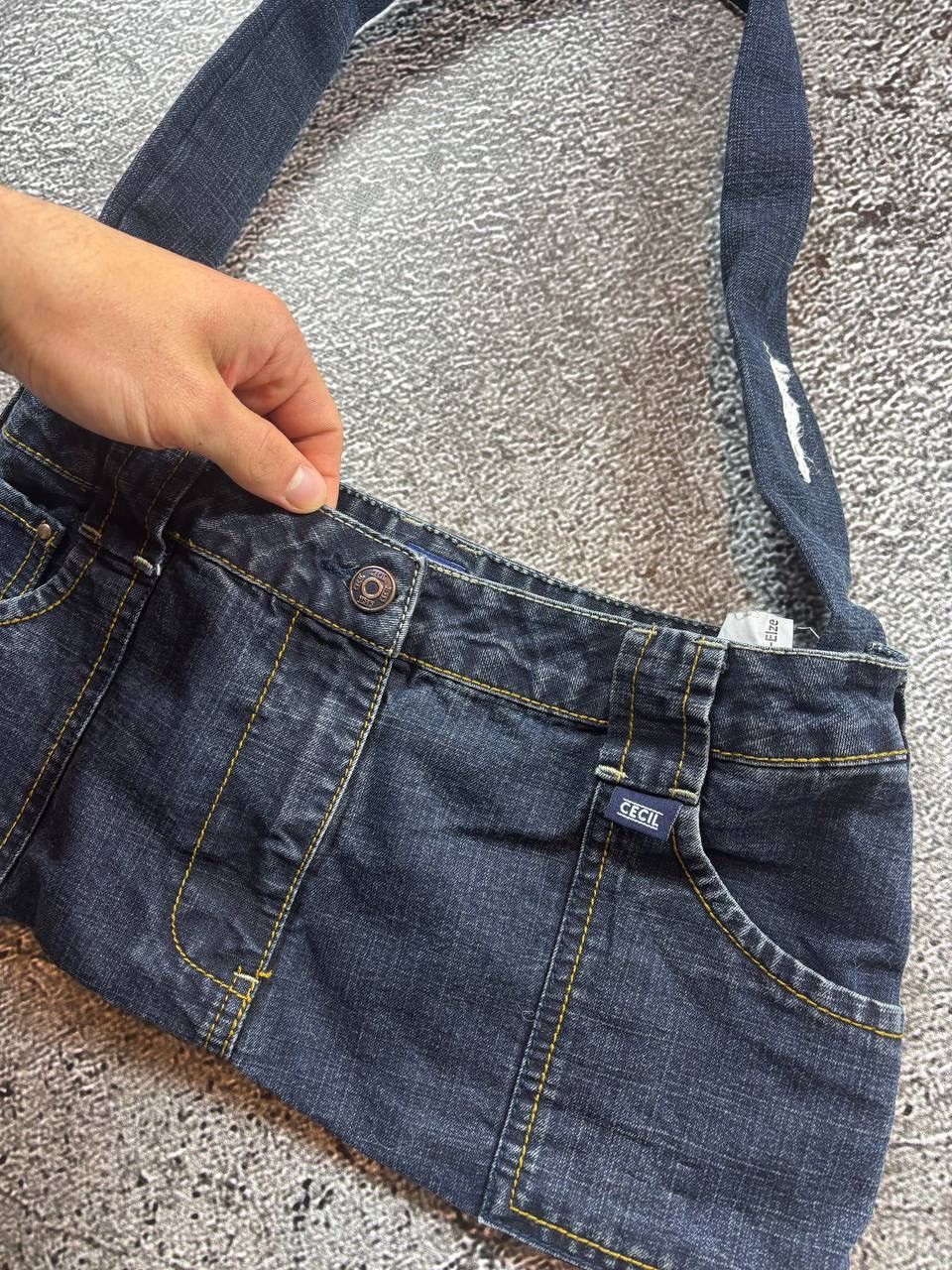 Japanese Brand Vintage Y2K Denim Mini Shoulder Bag Distressed Jeans Purse Size ONE SIZE - 5 Thumbnail