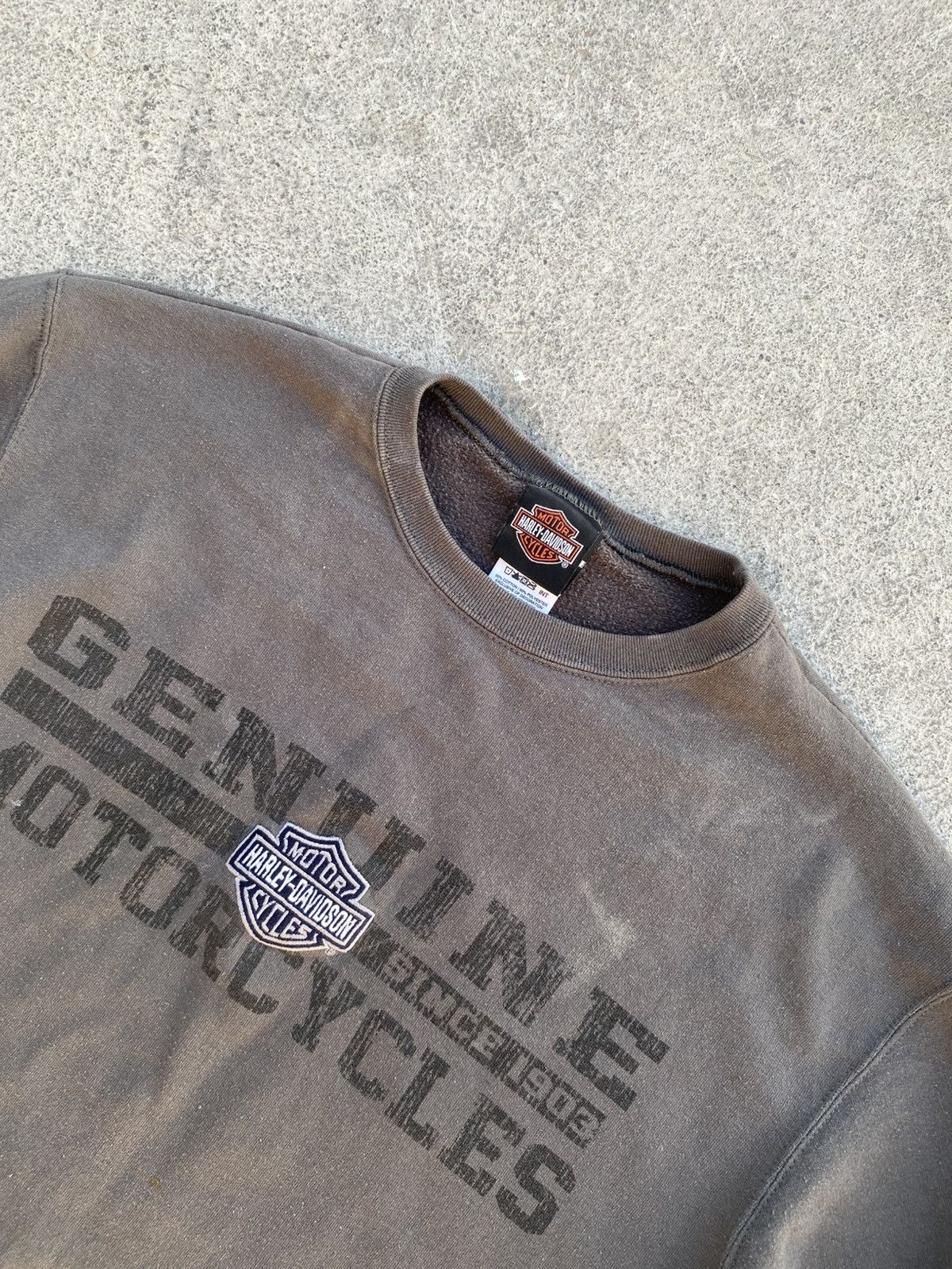 Harley Davidson × Vintage Vintage Harley Davidson Sweatshirt Gray Size US M / EU 48-50 / 2 - 1 Thumbnail