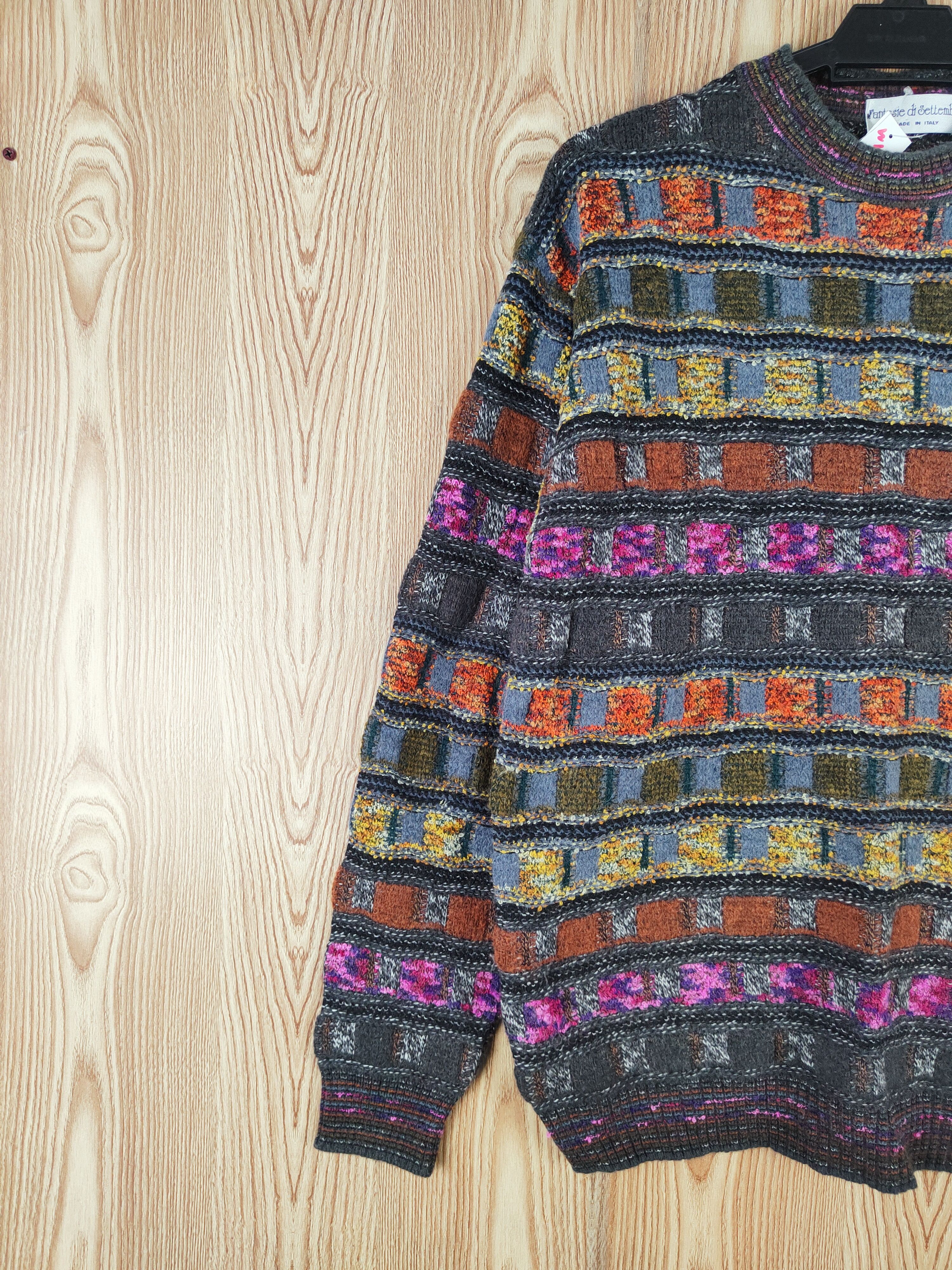 Aran Isles Knitwear Fantasie de Settembre Gray Knitwear Sweatshirts #W147 Size US M / EU 48-50 / 2 - 3 Thumbnail