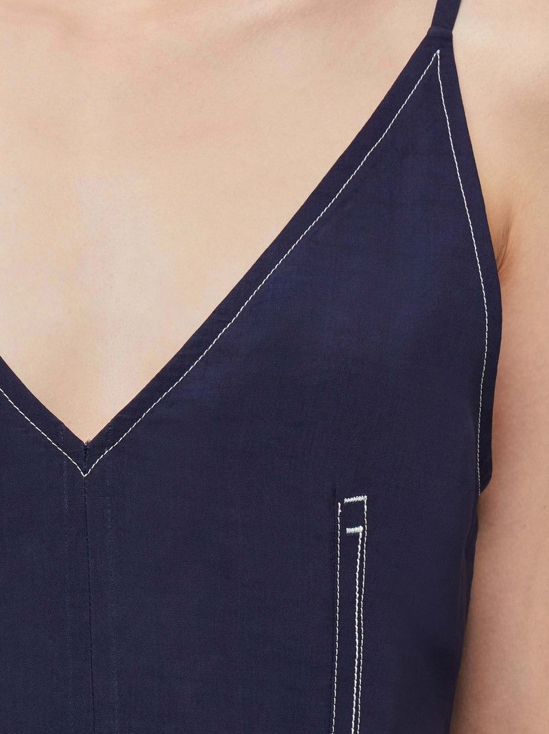 Salvatore Ferragamo o1s1rm0126 Inlays Short Slip Dress in Blue/White Size M / US 6-8 / IT 42-44 - 5 Thumbnail