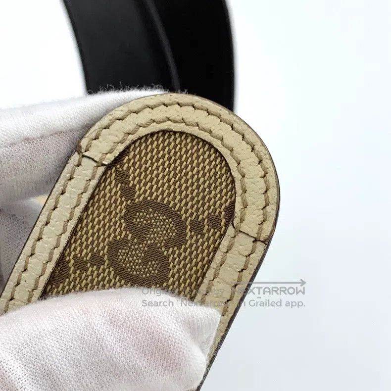 Gucci Gucci Brown logo jacquard full print smooth buckle belt Size ONE SIZE - 9 Thumbnail