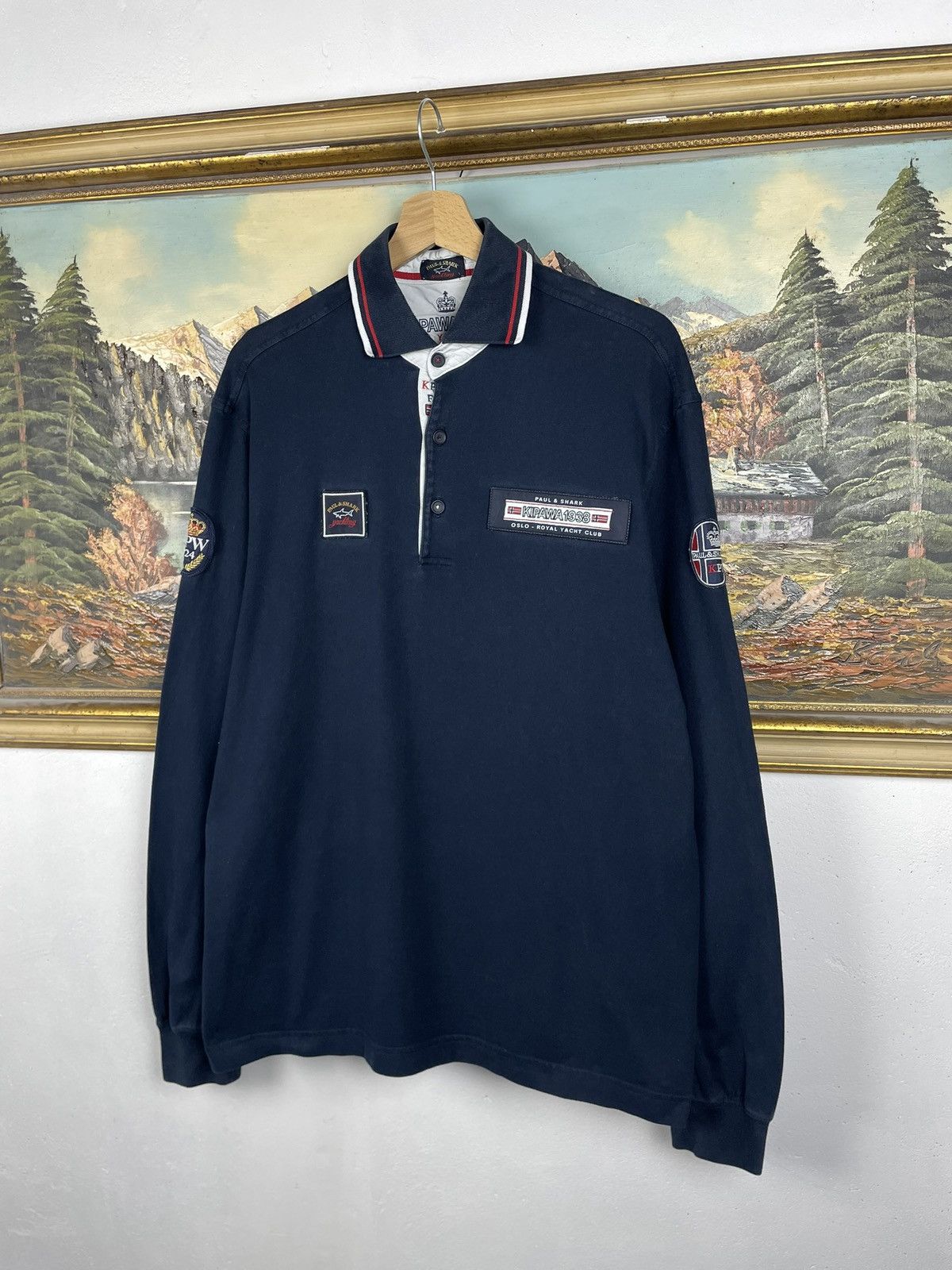 Paul & Shark Paul&Shark Polo Longsleeve Vintage Luxury Old Money Designer Size US L / EU 52-54 / 3 - 2 Thumbnail