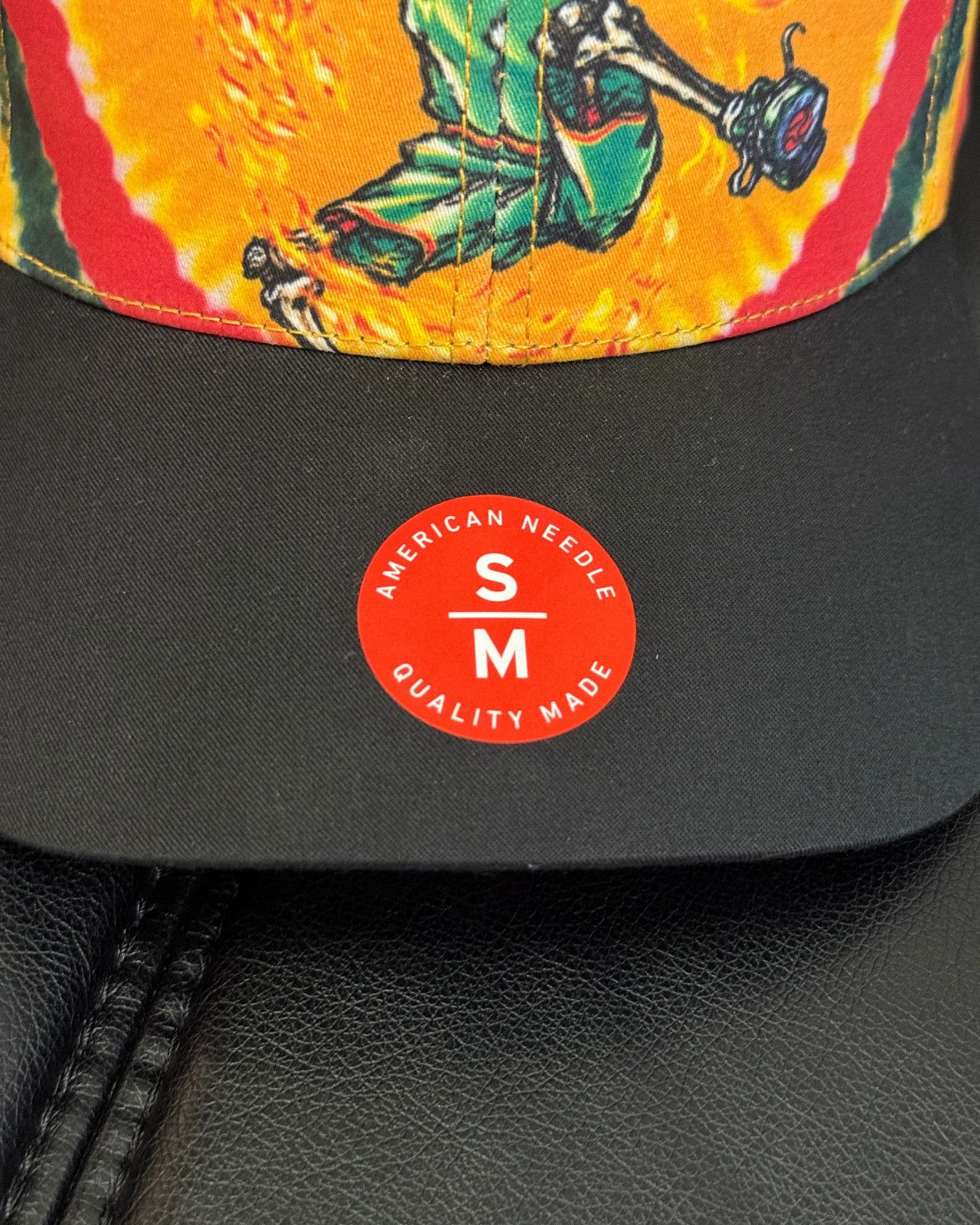 Liquid Blue New Liquid Blue Lithuania Basketball 1996 Tie-Dye Hat - S/M Size ONE SIZE - 5 Thumbnail