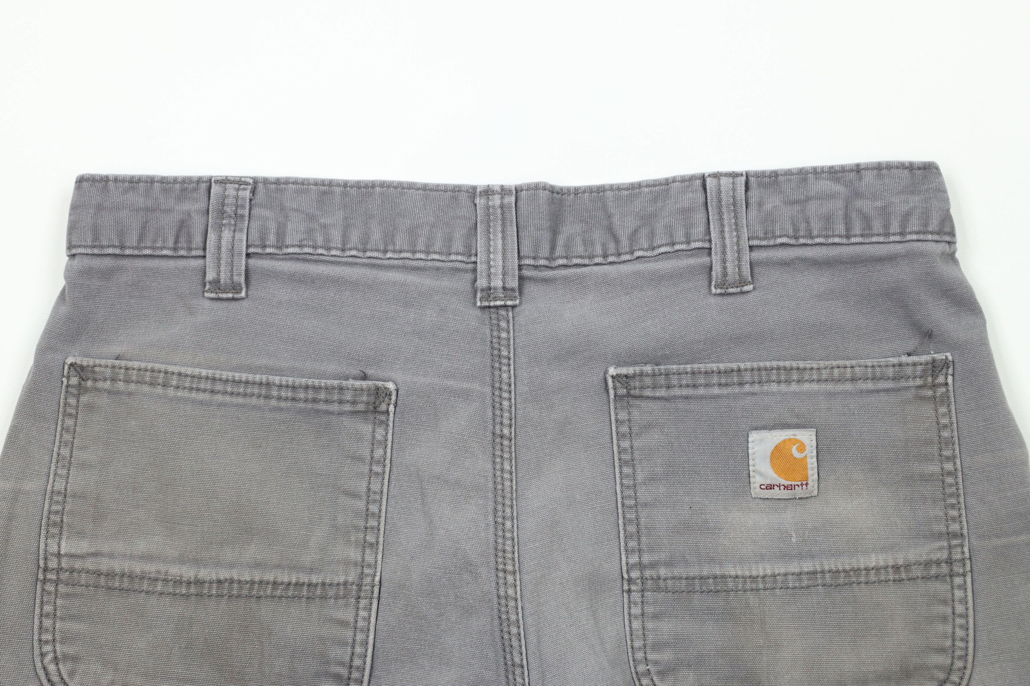 Carhartt × Vintage Vintage Carhartt Out Relaxed Fit Stretch Canvas Shorts Gray Size US 34 / EU 50 - 8 Thumbnail