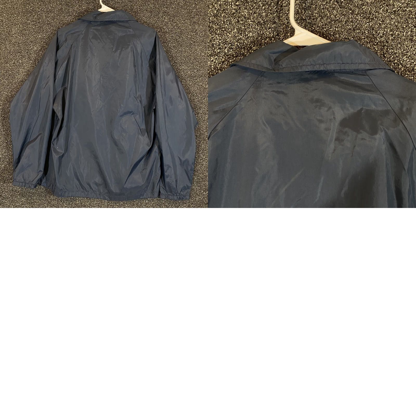 Champion VINTAGE Champion Hood College Jacket Medium Navy Blue Snap Blazers Maryland Mens Size 40R - 8 Thumbnail