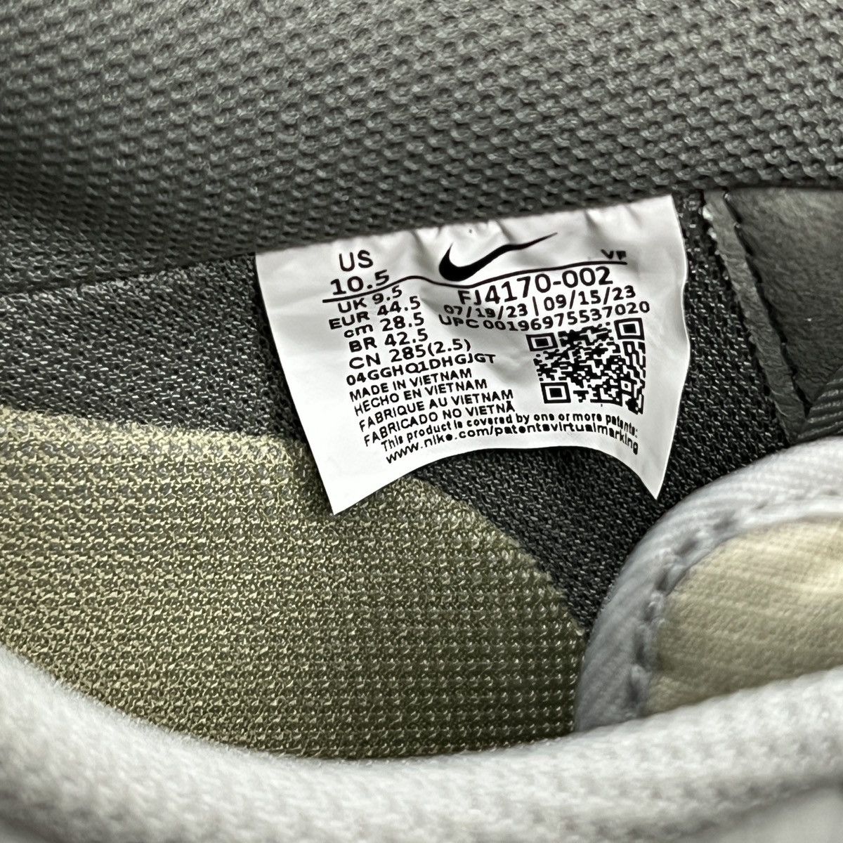Nike NEW Nike Air Force 1 07 LV8 Stucco Olive Green Size US 10.5 / EU 43-44 - 3 Thumbnail