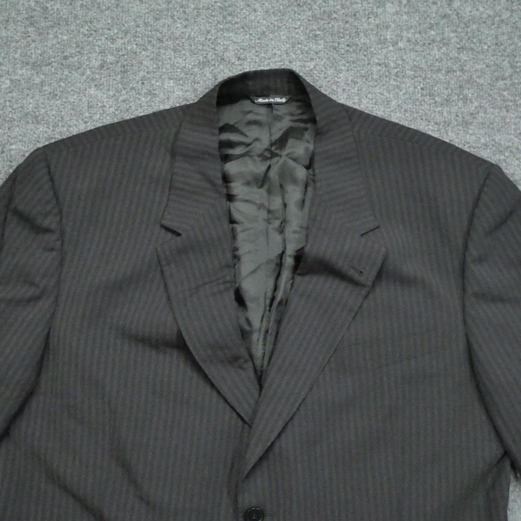 Paul Smith VINTAGE Paul Smith Blazer Mens 46 Black Wool Striped Jacket Overcoat Classic 6/10 Italian Size 46R - 4 Thumbnail