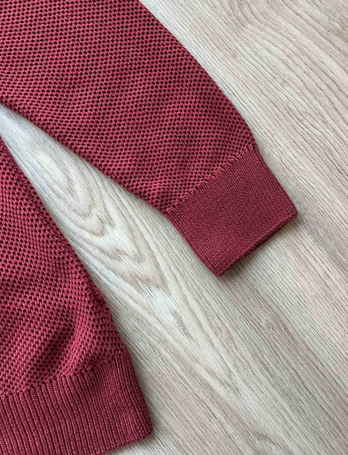 Lacoste × Vintage Vintage Lacoste Zip Up Knit Cherry Sweater Size US XL / EU 56 / 4 - 4 Thumbnail