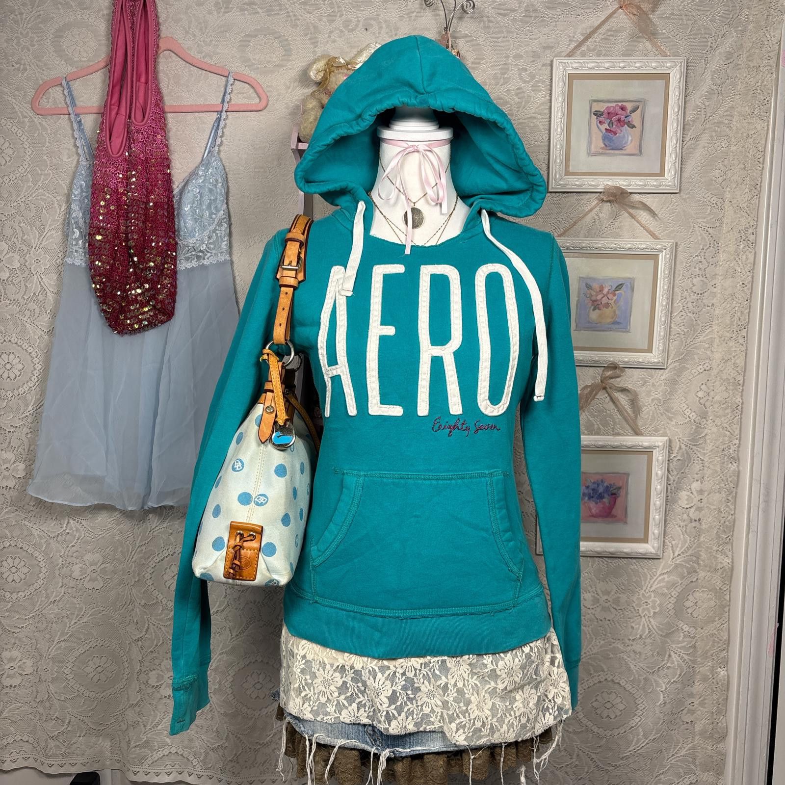 Aeropostale y2k blue Aeropostale fitted hoodie Size M / US 6-8 / IT 42-44 - 1 Thumbnail