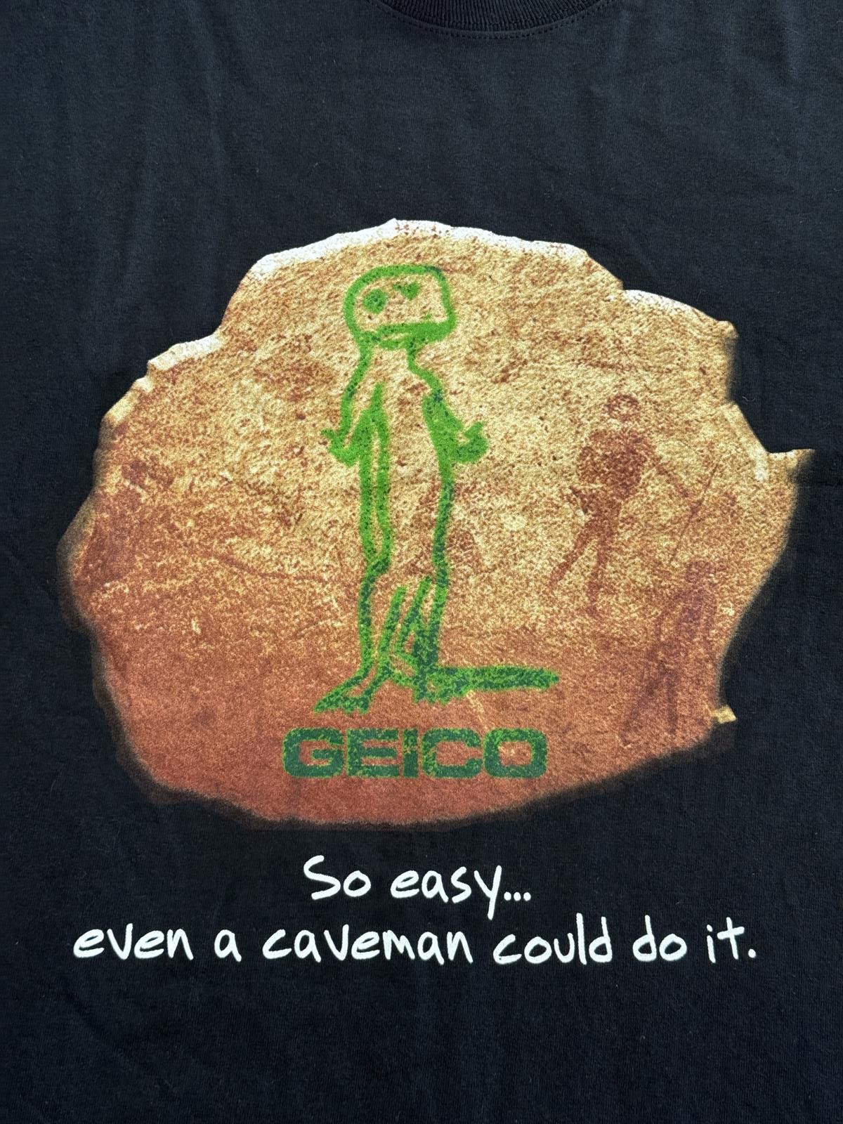 Hanes Geico Insurance Gecko T-shirt So Easy A Caveman Could Do It Size US XL / EU 56 / 4 - 3 Thumbnail