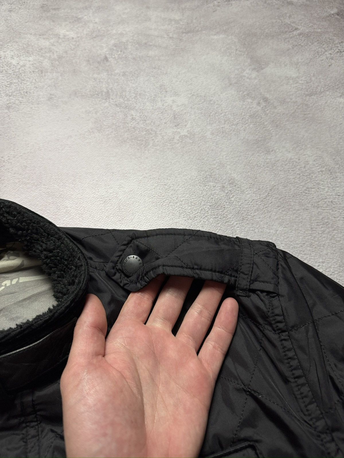 Barbour Vintage Steve McQueen-Inspired Black Quilted Bomber Jacket Size US L / EU 52-54 / 3 - 9 Thumbnail