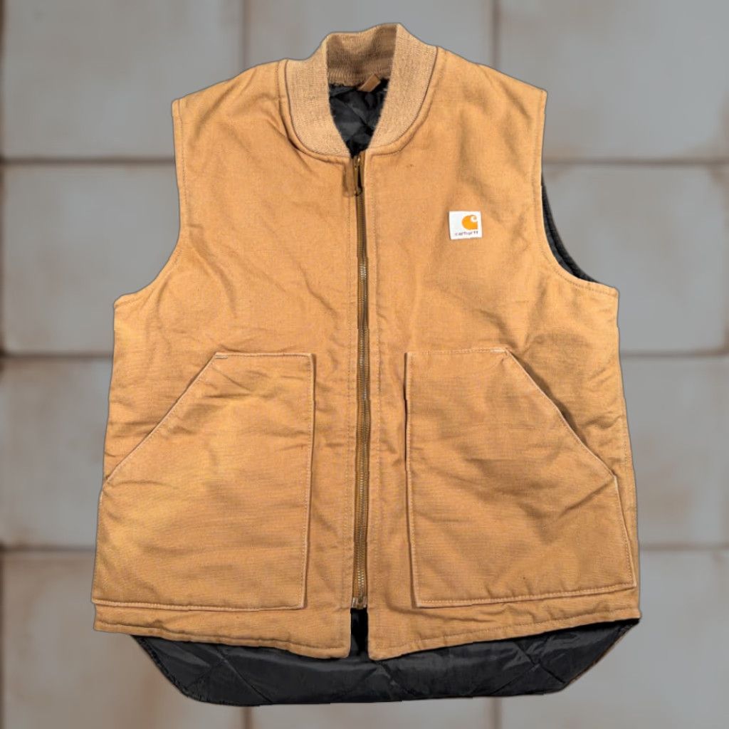 Carhartt VINTAGE Carhartt Vest Adult MEDIUM Brown Duck Canvas USA Union Made Workwear 80s Size US M / EU 48-50 / 2 - 1 Thumbnail