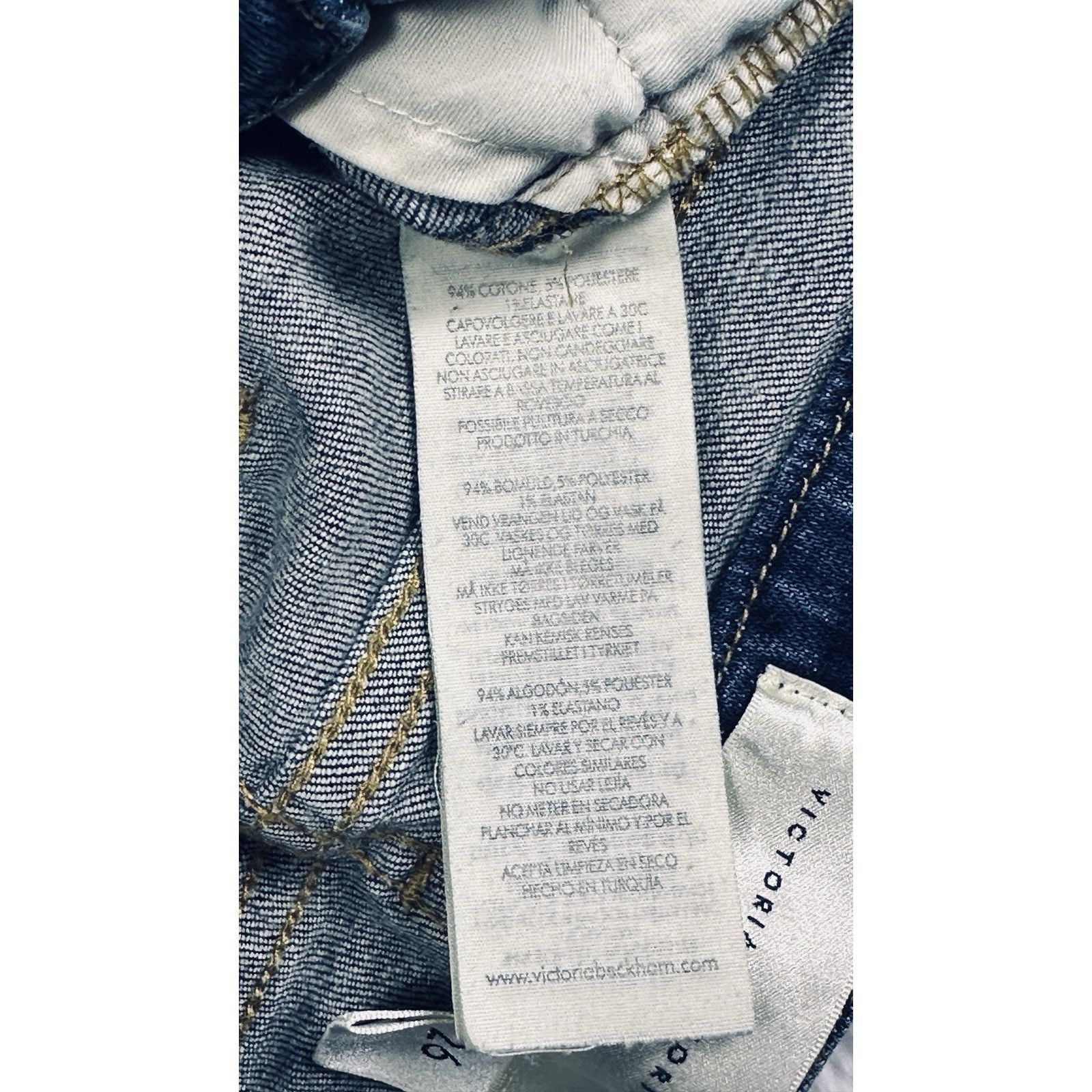 Victoria Beckham Victoria Victoria Beckham Skinny Jeans Womens 26 Dark Wash Size 26" / US 2 / IT 38 - 8 Thumbnail