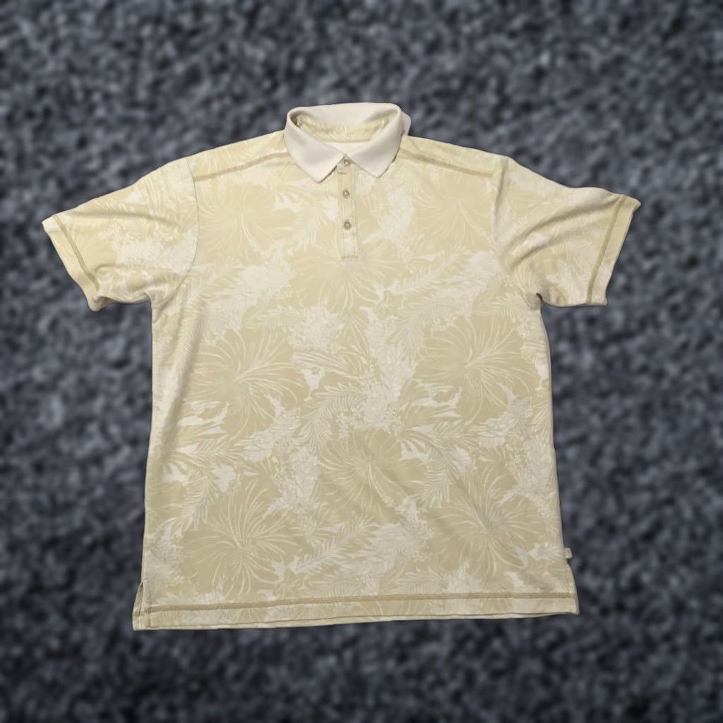 Tommy Bahama Tommy Bahama Polo Shirt Mens M Beige Floral Tropical Golf Casual Knit Polo Shirt Mens Beige Floral Tropical Golf Casual Knit Size US M / EU 48-50 / 2 - 1 Thumbnail