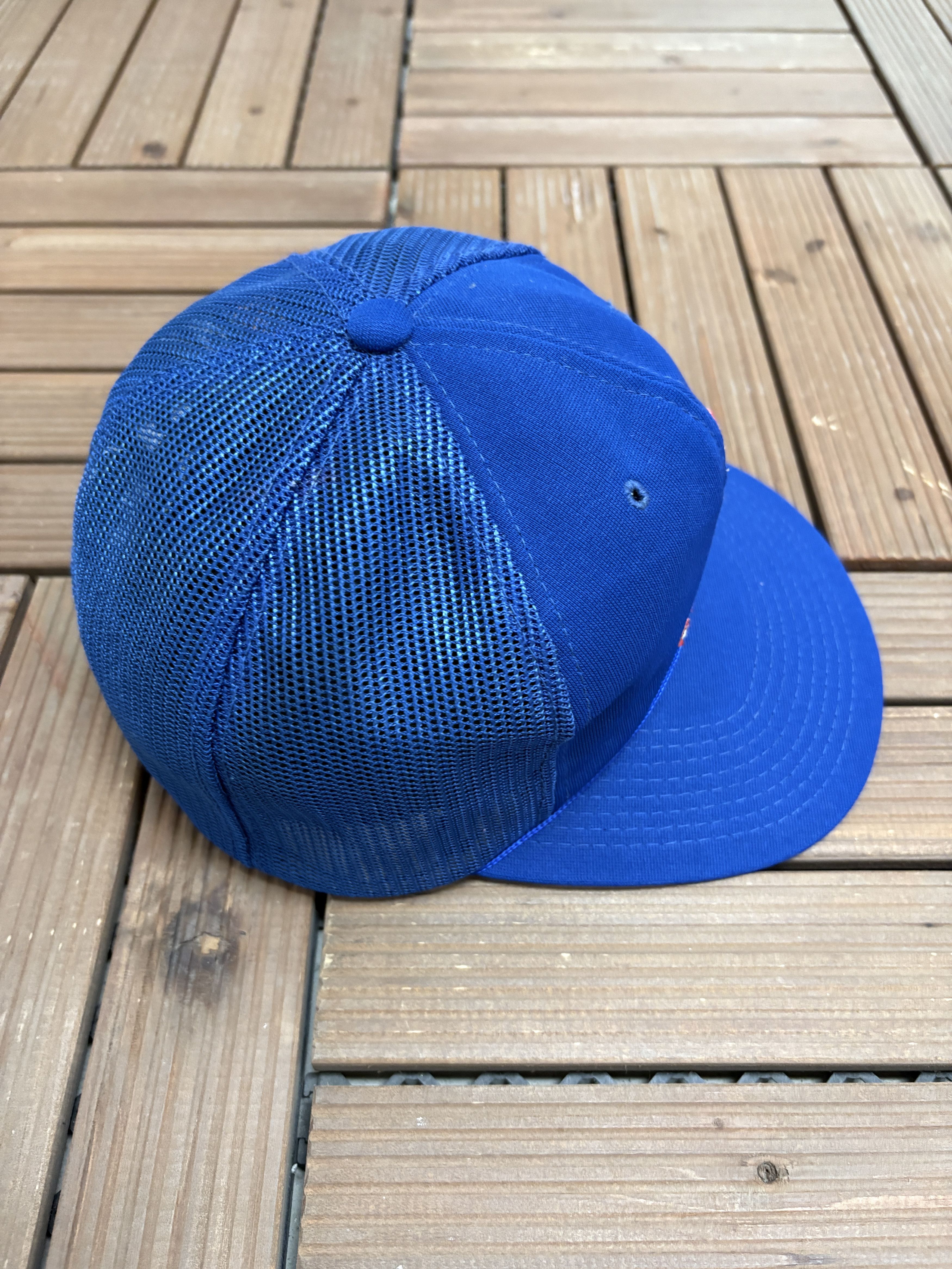 Vintage Atlanta Braves Vintage Trucker Blue Snap Back Hat Cap Size ONE SIZE - 4 Thumbnail