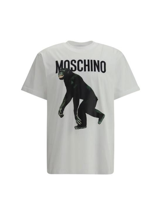 Moschino MOSCHINO Men T-Shirts 251ZZA07130241 1001 WHITE Size US S / EU 44-46 / 1 - 1 Thumbnail