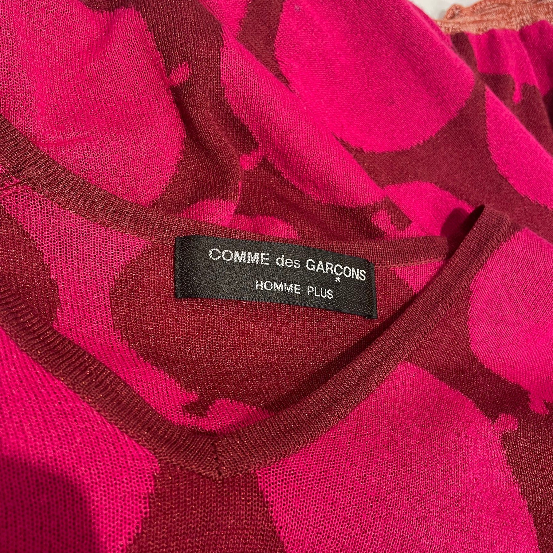 Comme des Garcons Homme Plus Archive AD2000 Apple Motif Knit Sweater Size US S / EU 44-46 / 1 - 4 Thumbnail