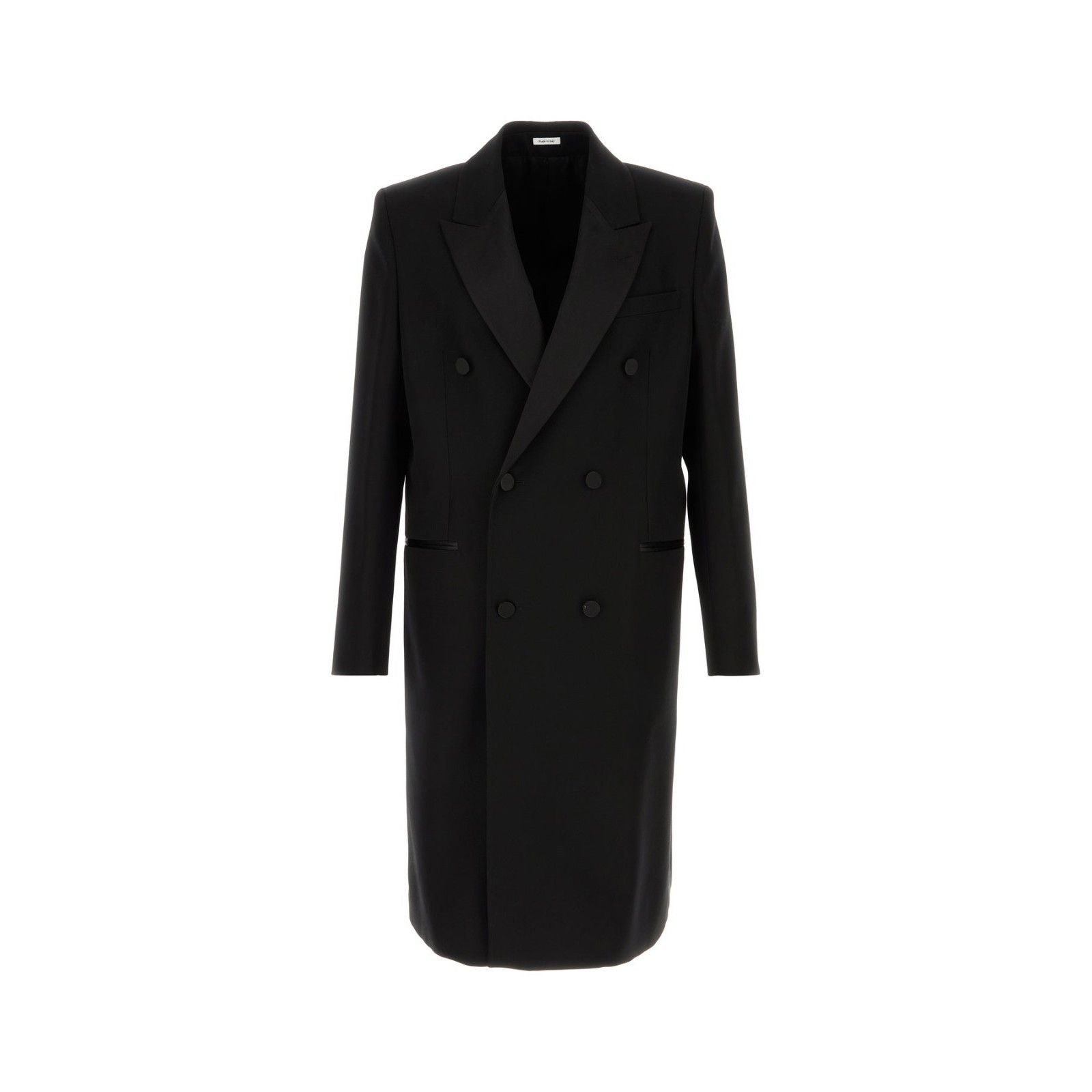 Alexander McQueen ALEXANDER MCQUEEN Black Wool Coat New & Authentic (Men's siz Size US XL / EU 56 / 4 - 1 Thumbnail