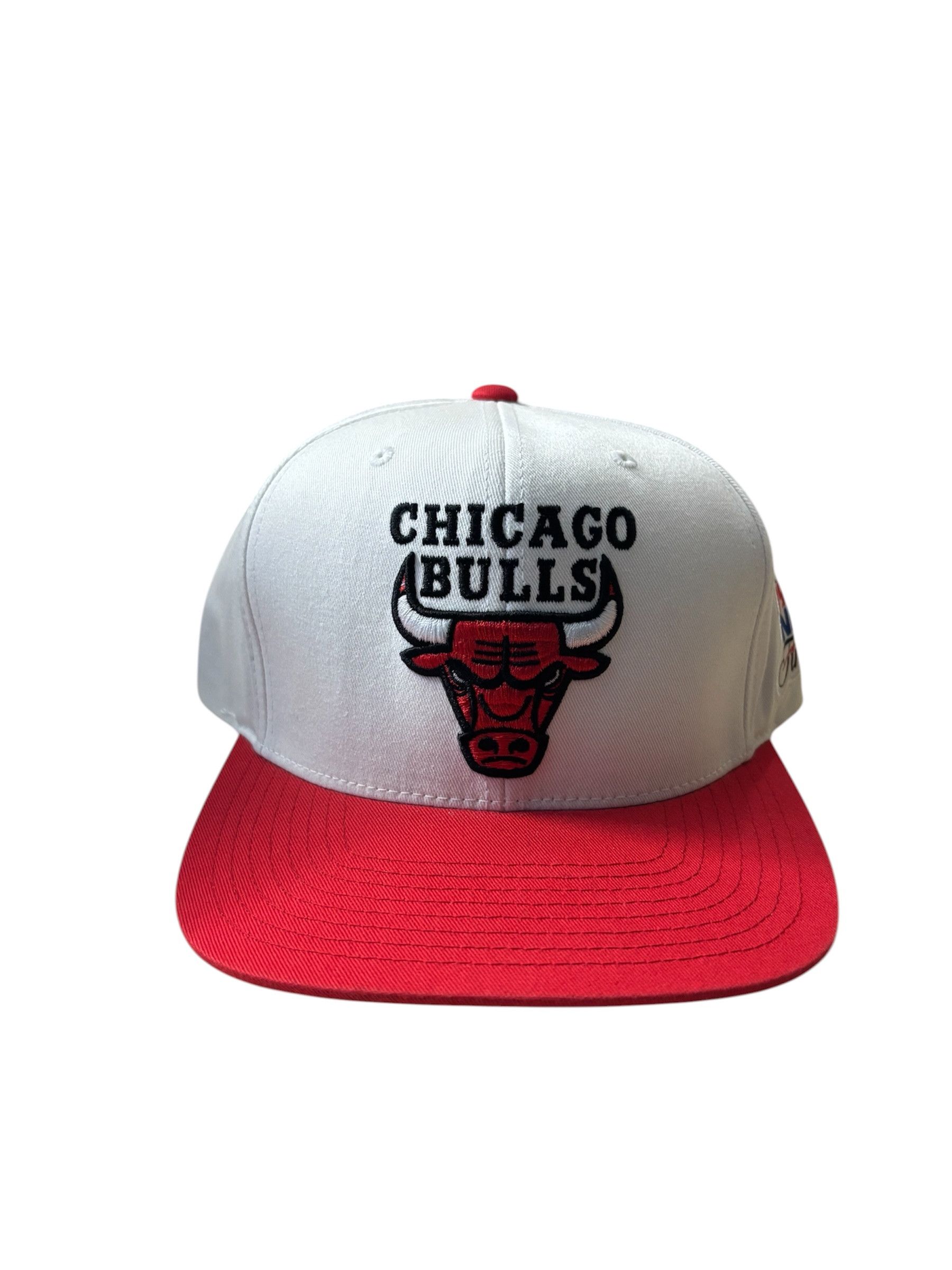 Mitchell & Ness 1991 Chicago Bulls Snapback Hat White Red Multi Size ONE SIZE - 1 Thumbnail