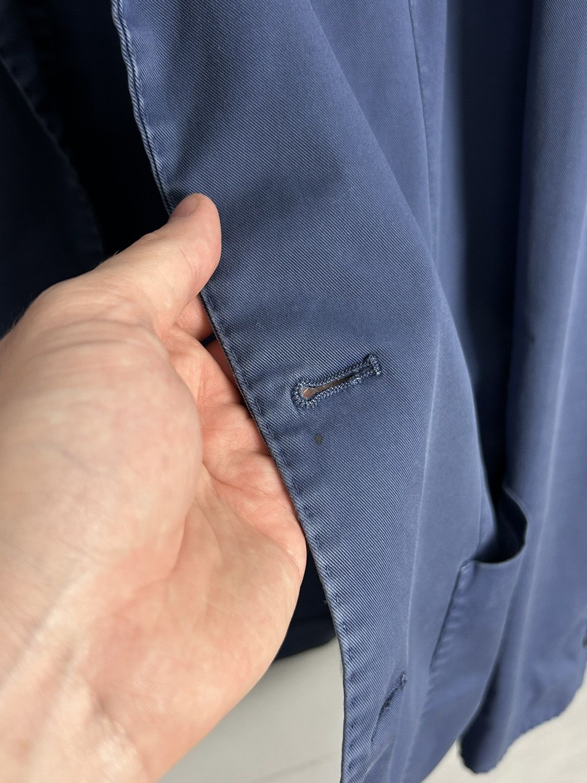 L.B.M. 1911 L.B.M. 1911 Tailored Blue Blazer 52R Italy Mens Cotton Size 52R - 6 Thumbnail