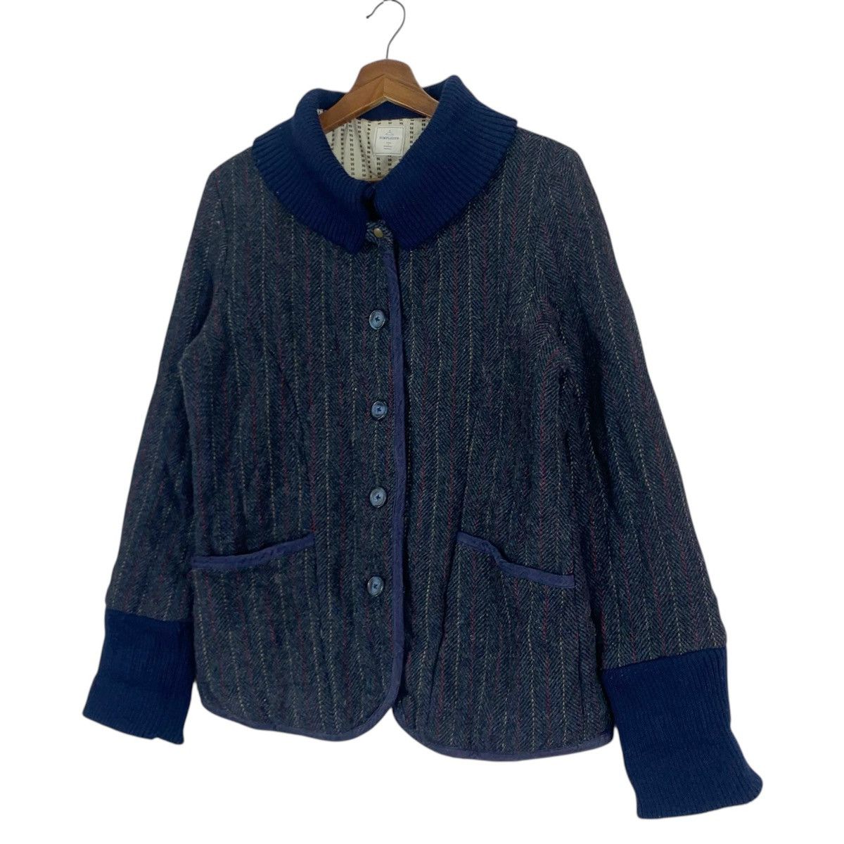 Vintage Vintage Simplicite Navy Blue Wool Jacket Size US S / EU 44-46 / 1 - 3 Thumbnail