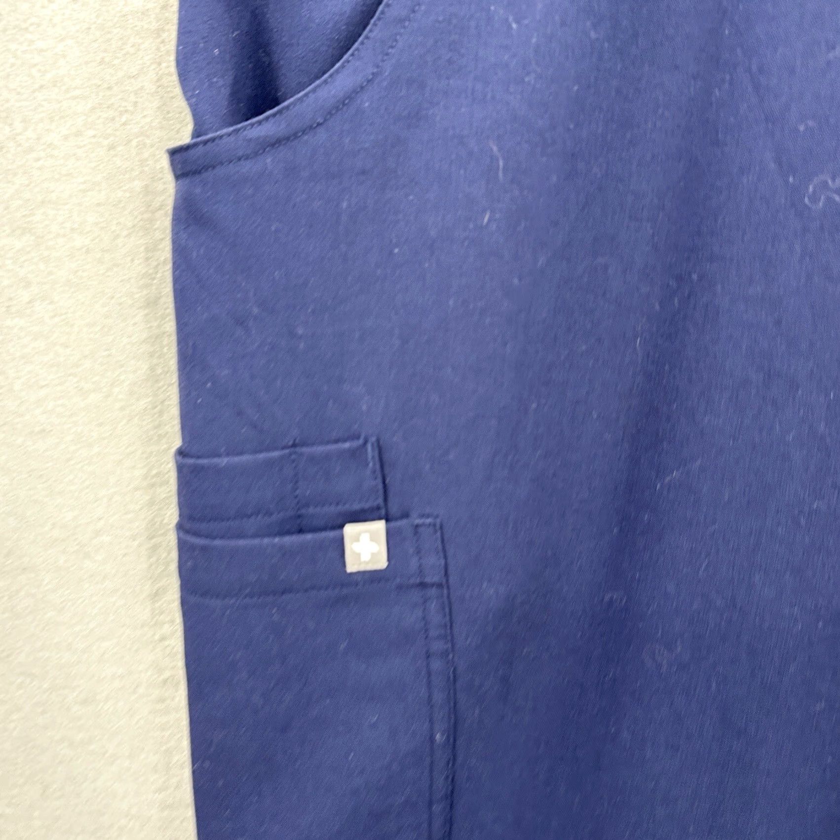 Vintage FIGS Kade Pants Womens 2XL Blue Cargo Elastic Waist Nurse Scrubs Size 40" / US 18 - 4 Thumbnail
