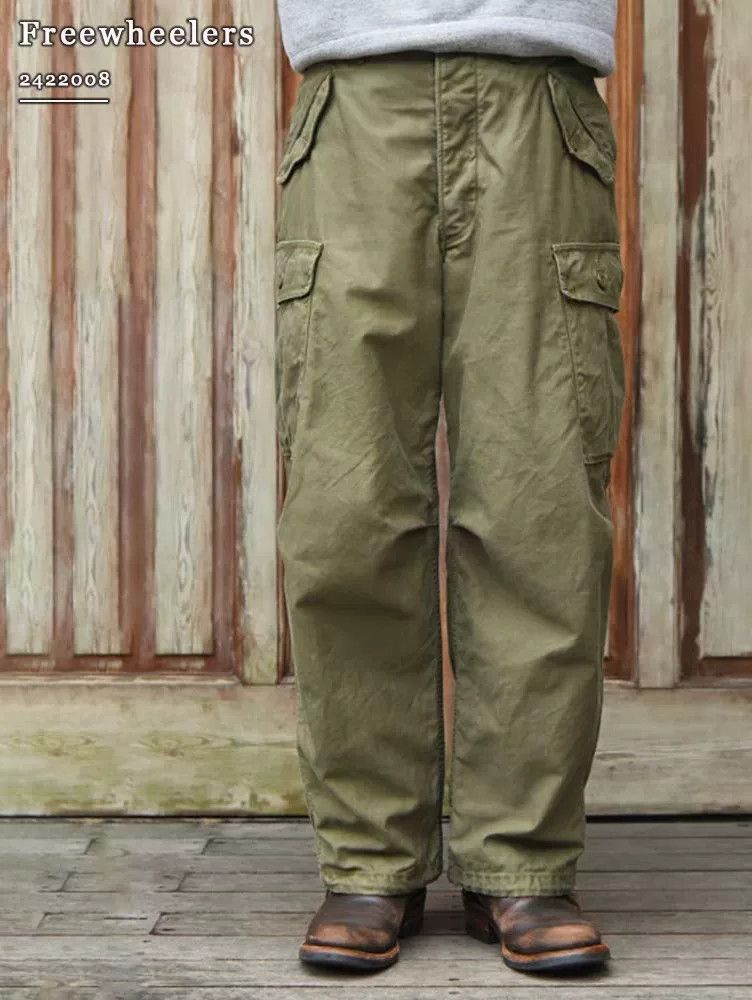 Freewheelers Military Style Cargo Pants W36L29 Size US 36 / EU 52 - 1 Thumbnail