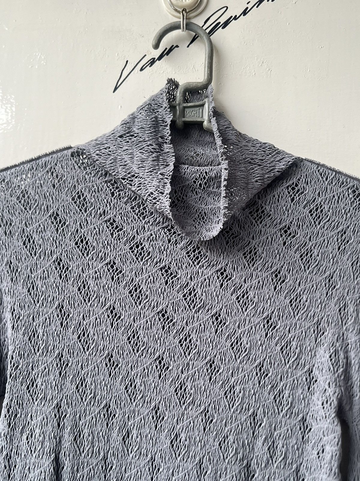 Issey Miyake Issey M.&K YOKO Grey Pleats Mesh T-shirt Size US XS / EU 42 / 0 - 4 Thumbnail