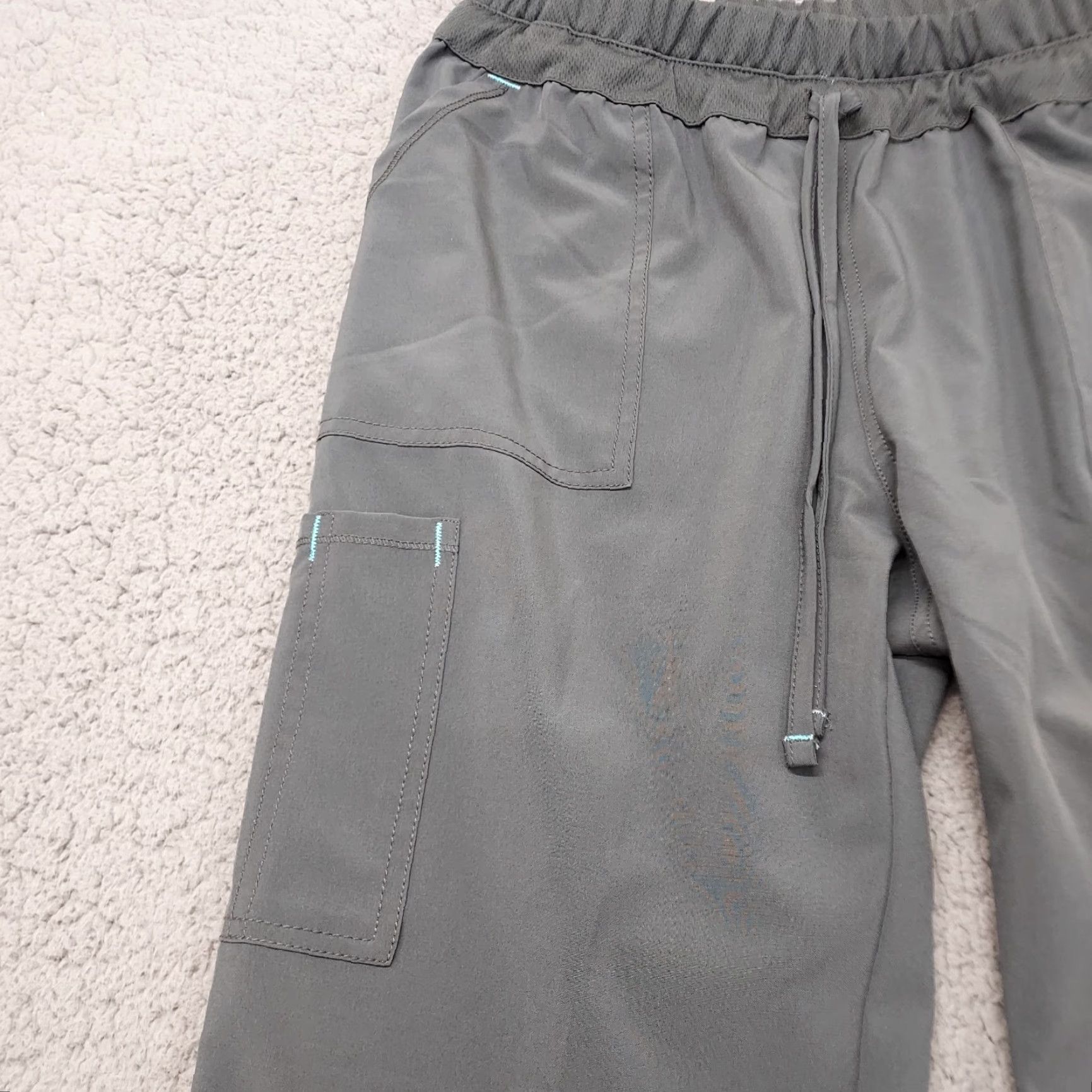 Vintage NWT Scrubstar Pants Size Medium Pewter Medical Pants Drawstring And Stretch Women Gray Cotton Size US 31 - 6 Thumbnail