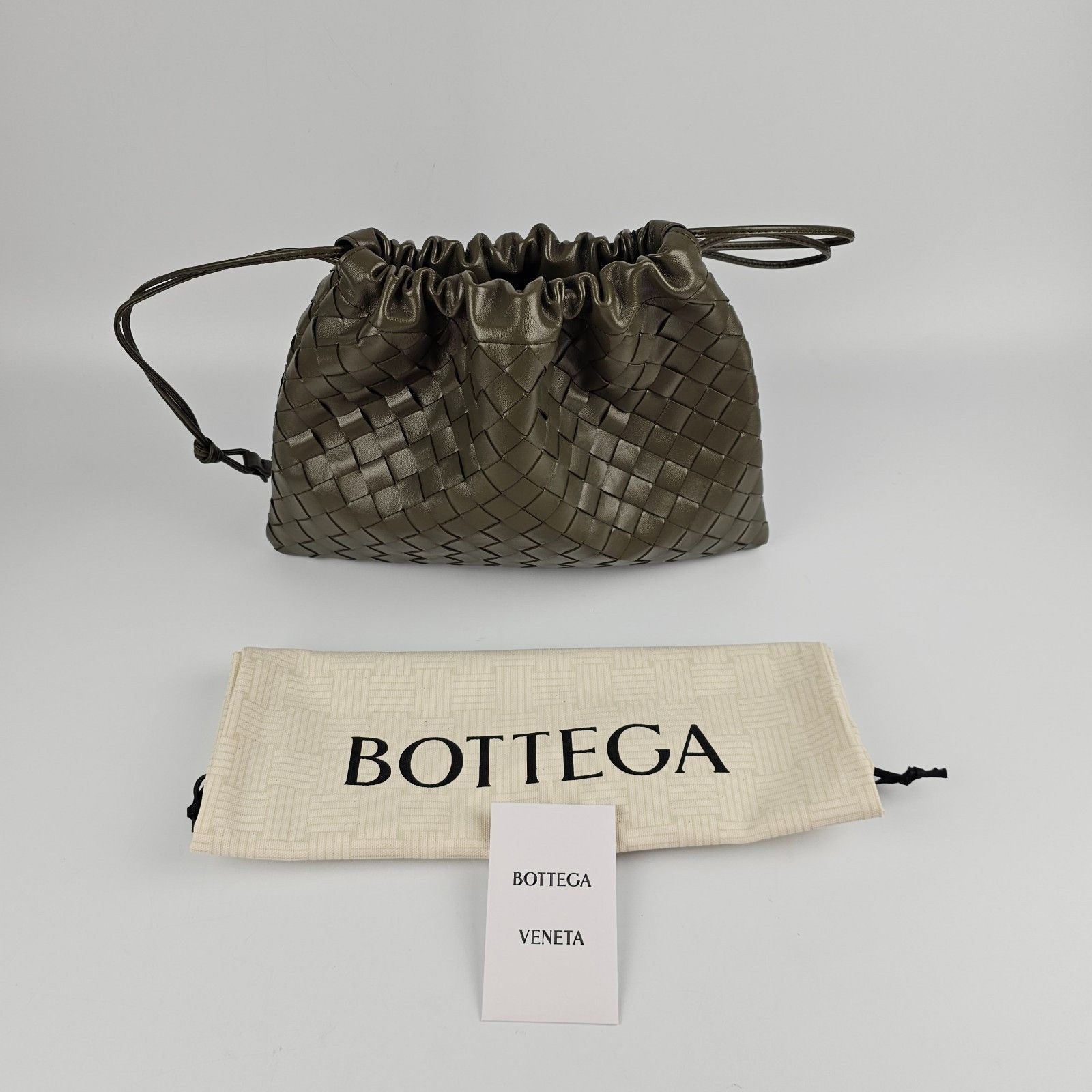 Bottega Veneta BOTTEGA VENETA Dustbag Medium $2600 Cypress Intrecciato Leat Size ONE SIZE - 1 Thumbnail