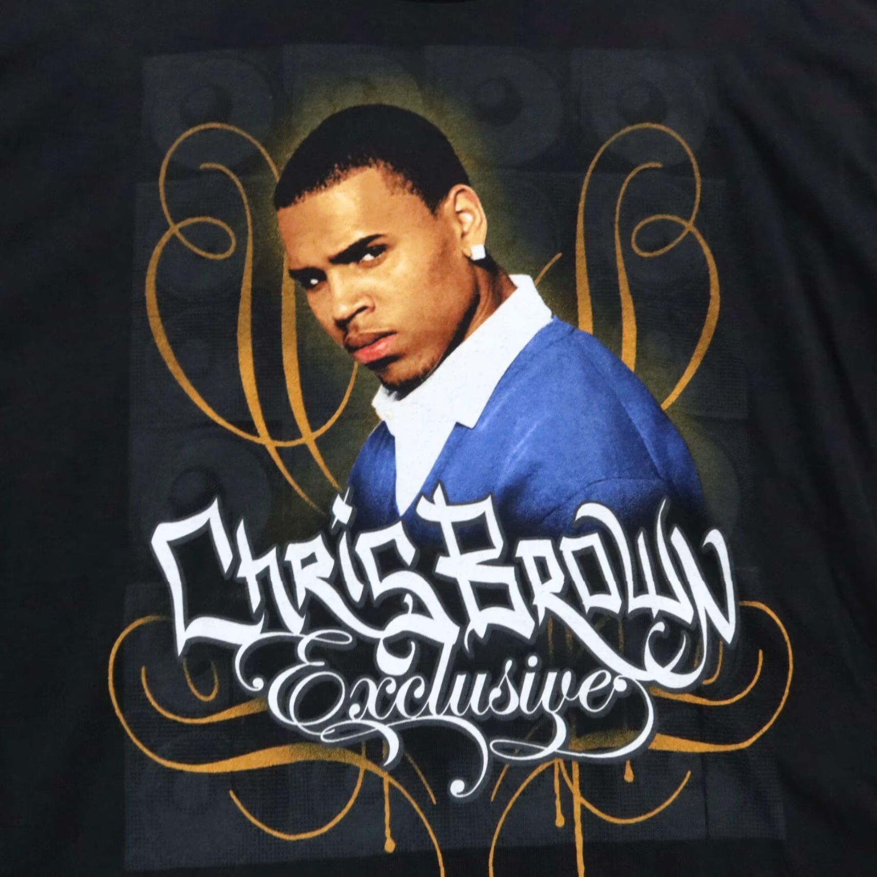 AAA Vintage Chris Brown Exclusive Shirt L Black Tee Men XS? Size US L / EU 52-54 / 3 - 4 Thumbnail