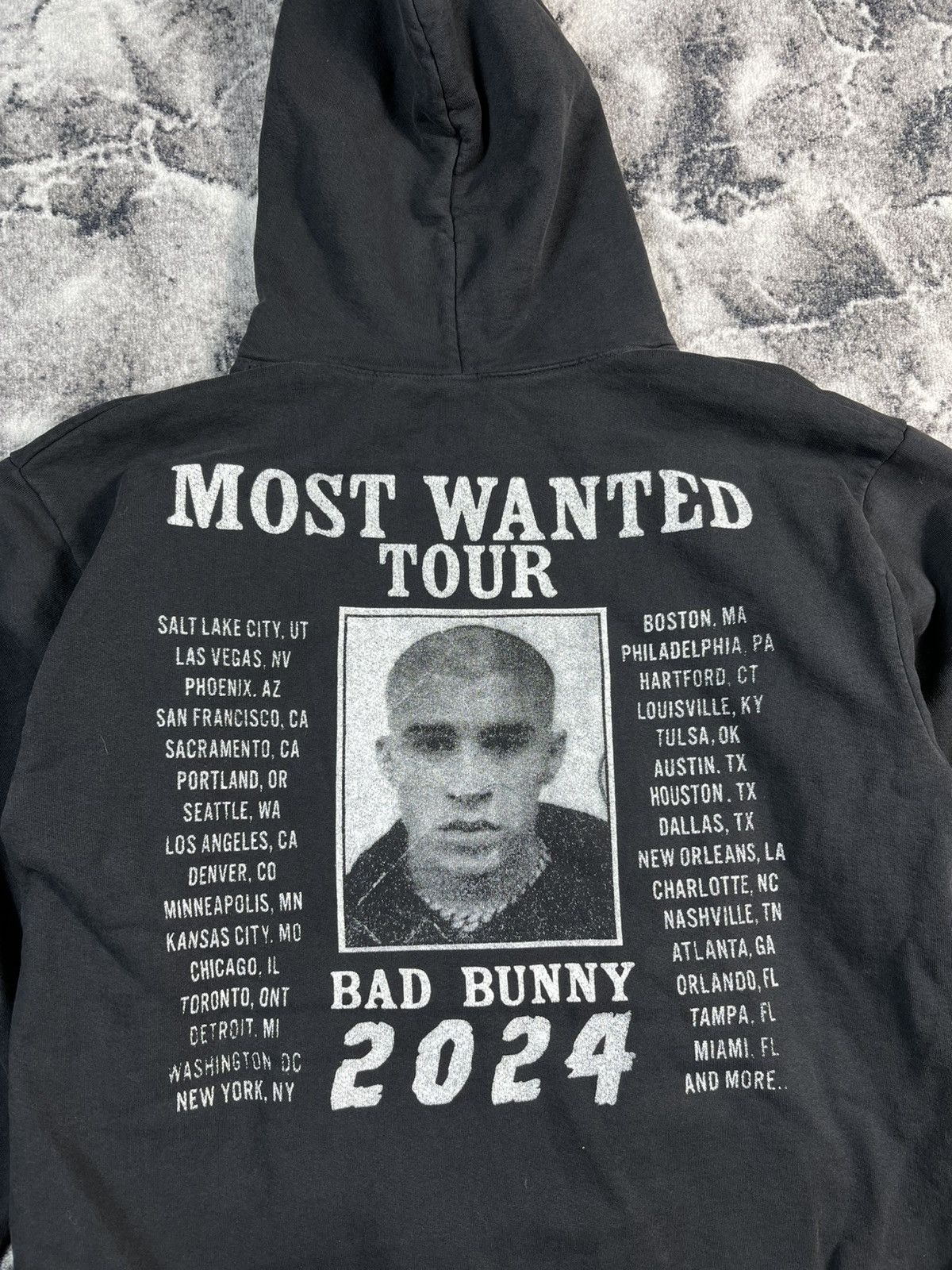 Band Tees Bad Bunny Most Wanted Tour Black Hoodie Size US L / EU 52-54 / 3 - 12 Thumbnail