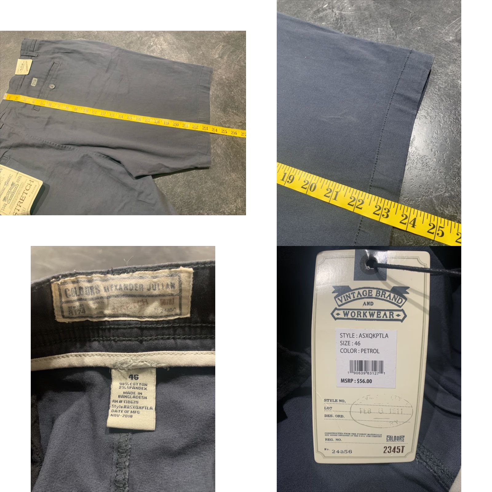Alexander Julian VINTAGE Alexander Julian Colours Men's Bermuda Shorts Size 46 Gray Cotton Stretch Casual Travel Size US 30 / EU 46 - 8 Thumbnail