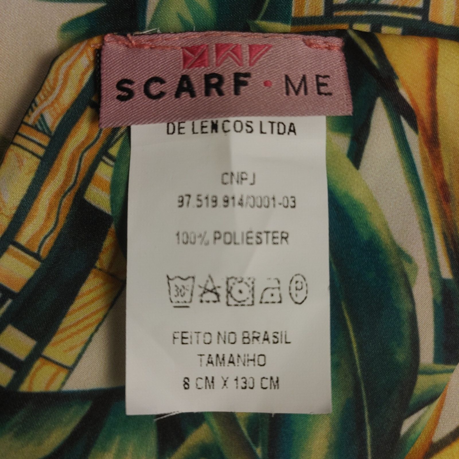 Other ScarfMe Tropical Brazil Point Green Botanical Pattern Yellow Size ONE SIZE - 2 Thumbnail