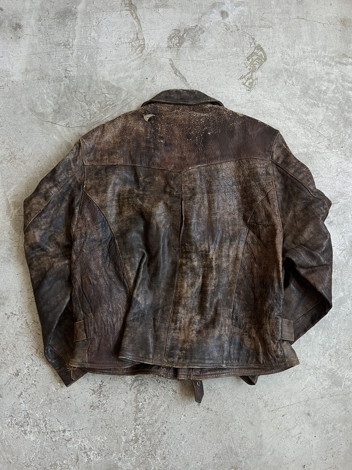 Vintage Rare Vintage 80s Echt Leder Motorcycle Flight Leather Jacket Size US M / EU 48-50 / 2 - 10 Thumbnail