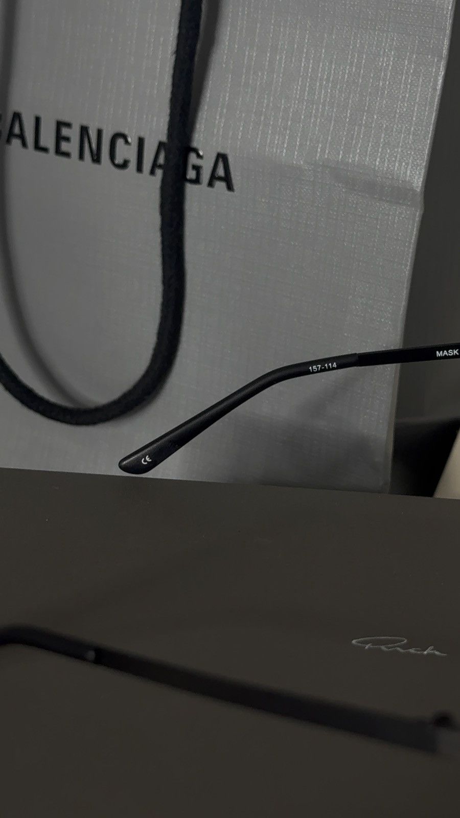 Rick Owens ✅ Rick Owens Mask Sunglasses Black Black Size ONE SIZE - 5 Thumbnail