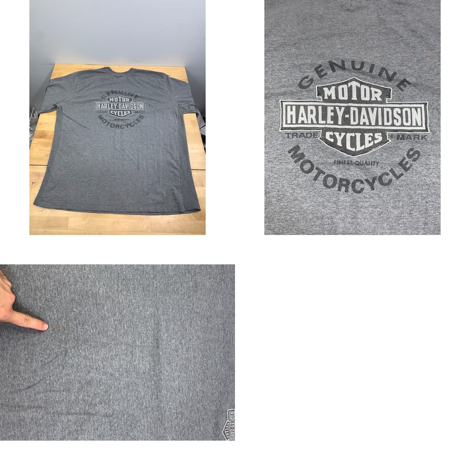 Harley Davidson Harley-Davidson Shirt Men XL Gray Biker Motorcycle Logo 12926 Size US XL / EU 56 / 4 - 8 Thumbnail