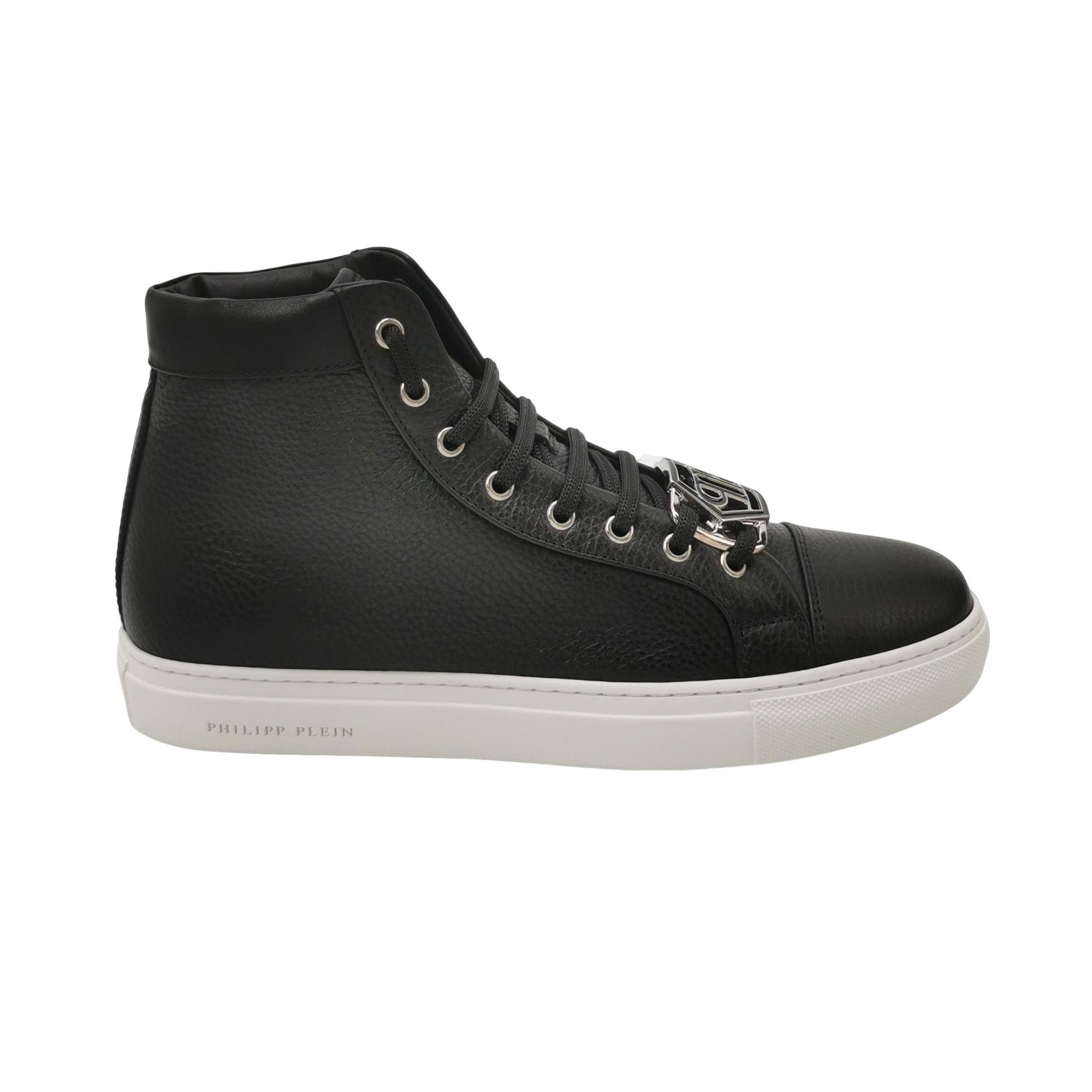 Philipp Plein Philipp Plein Hexagon Logo Grained Leather Sneakers 41 Size US 8 / EU 41 - 1 Thumbnail