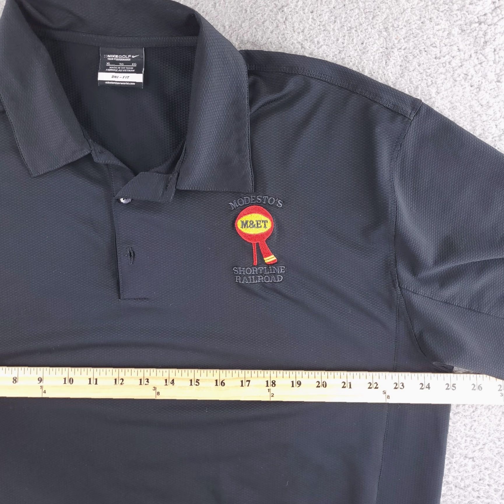 Nike Nike Golf Polo Shirt Mens XL Black Tour Performance Dry Sphere Diamond Textured Polo Size US XL / EU 56 / 4 - 6 Thumbnail