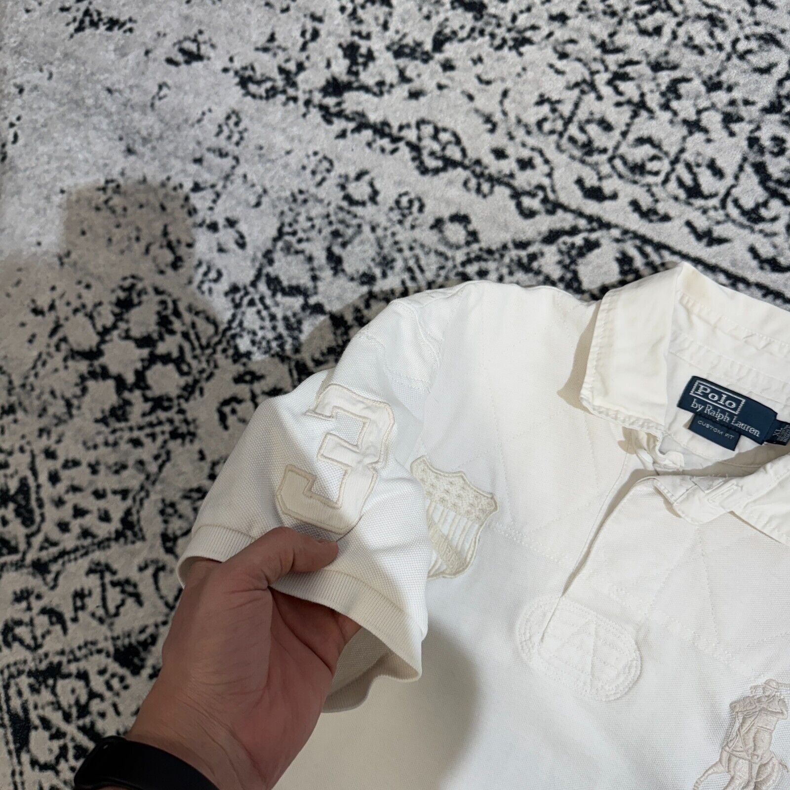 Ralph Lauren Vintage Ralph Lauren White Cotton Polo Shirt Size XL USA Size US XL / EU 56 / 4 - 9 Thumbnail
